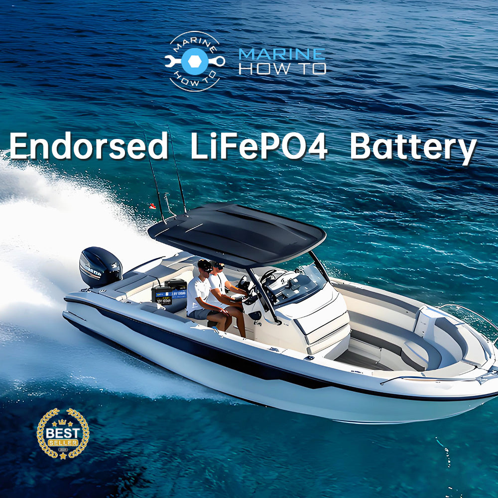 12V 100Ah LiFePO4 Deep Cycle Battery for Trolling Motors - Rechargeable Lithium Iron Phosphate Battery for Marine, RV, Solar & Off-Grid Power Systems