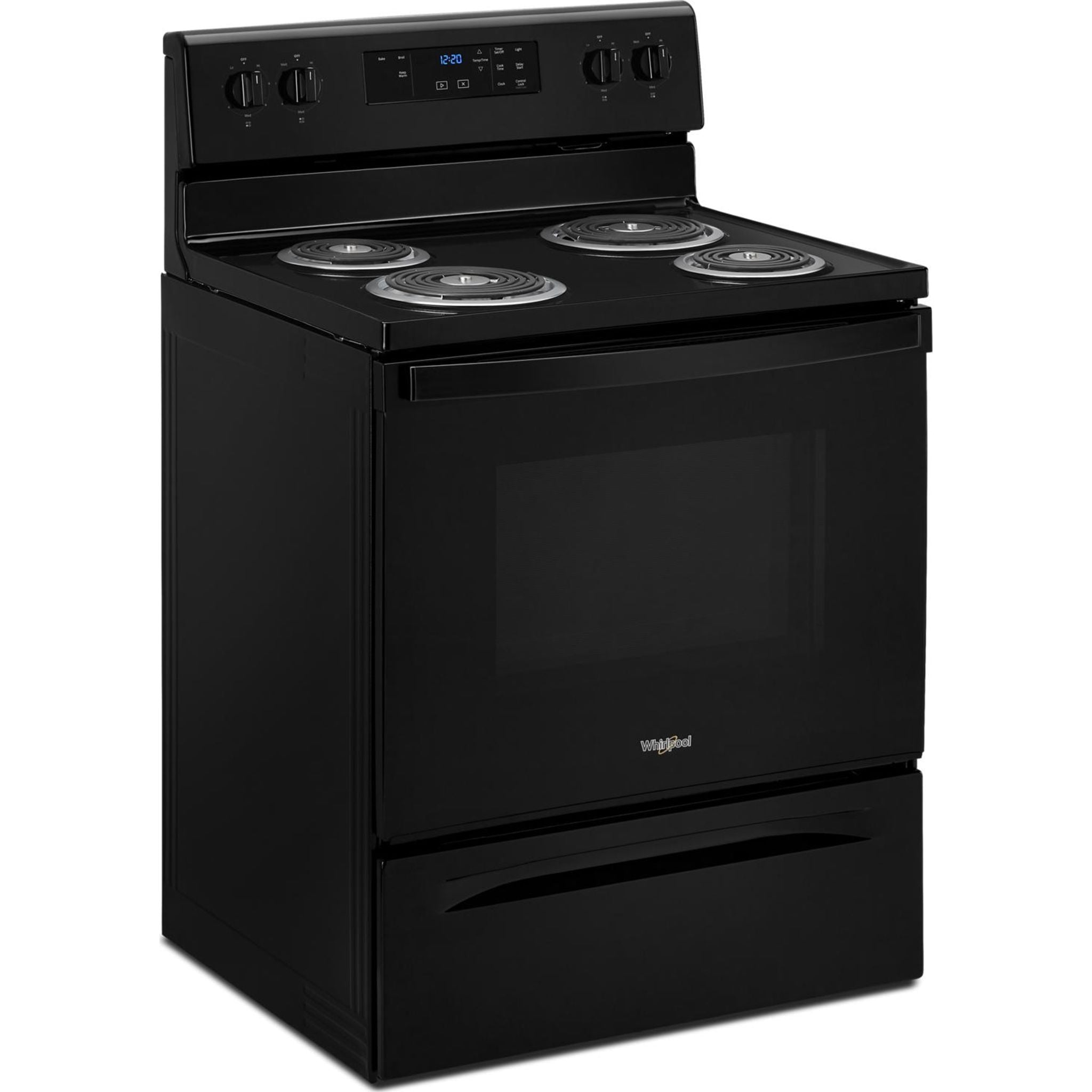 Whirlpool 30 Inch Electric Range with 5 Burners - Black (Model YWFC150M0JB) | Perfect for Home Kitchen Cooking, Baking & Family Meals