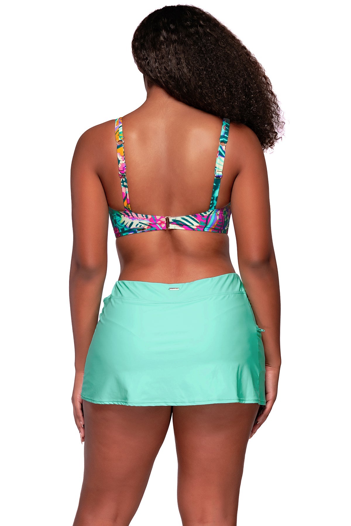 Lush Garden Taylor Bralette Bikini Top for Women - Floral Print Swimwear, Adjustable Straps & Padded Cups - Perfect for Beach Vacations, Pool Parties & Summer Getaways