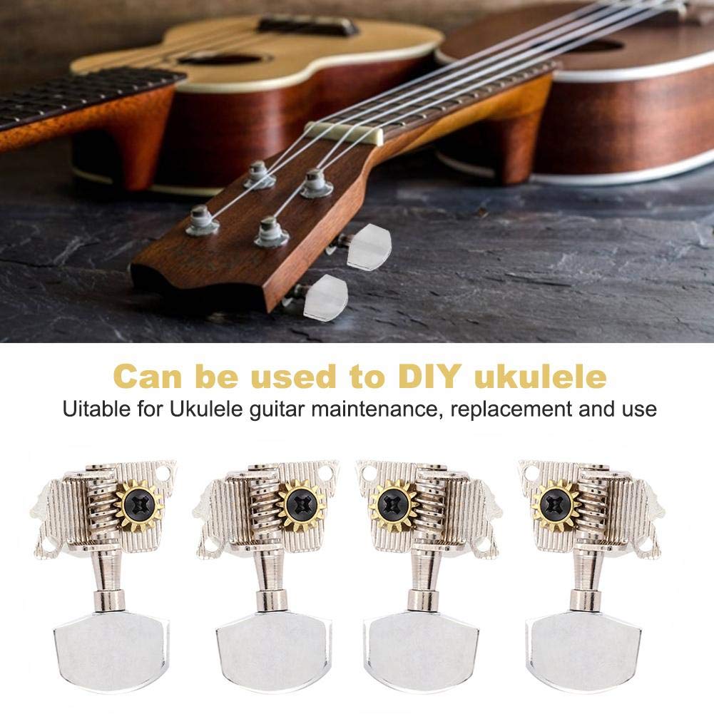 Premium Mxtech 1:14 Copper Alloy Ukulele Machine Heads - Classical Style Tuning Pegs for Guitar & Ukulele String Maintenance (Acouto01853) | Perfect for Professional Musicians & DIY Instrument Repair