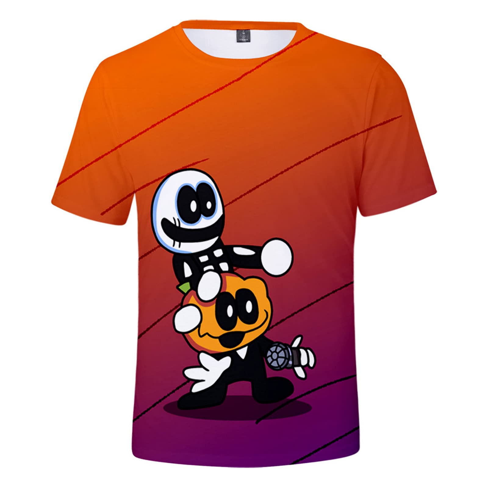 Cartoon Pico Game T-Shirt for Men & Youth - Casual Short Sleeve Sport Tee - Perfect for Gaming, Streetwear & Everyday Comfort
