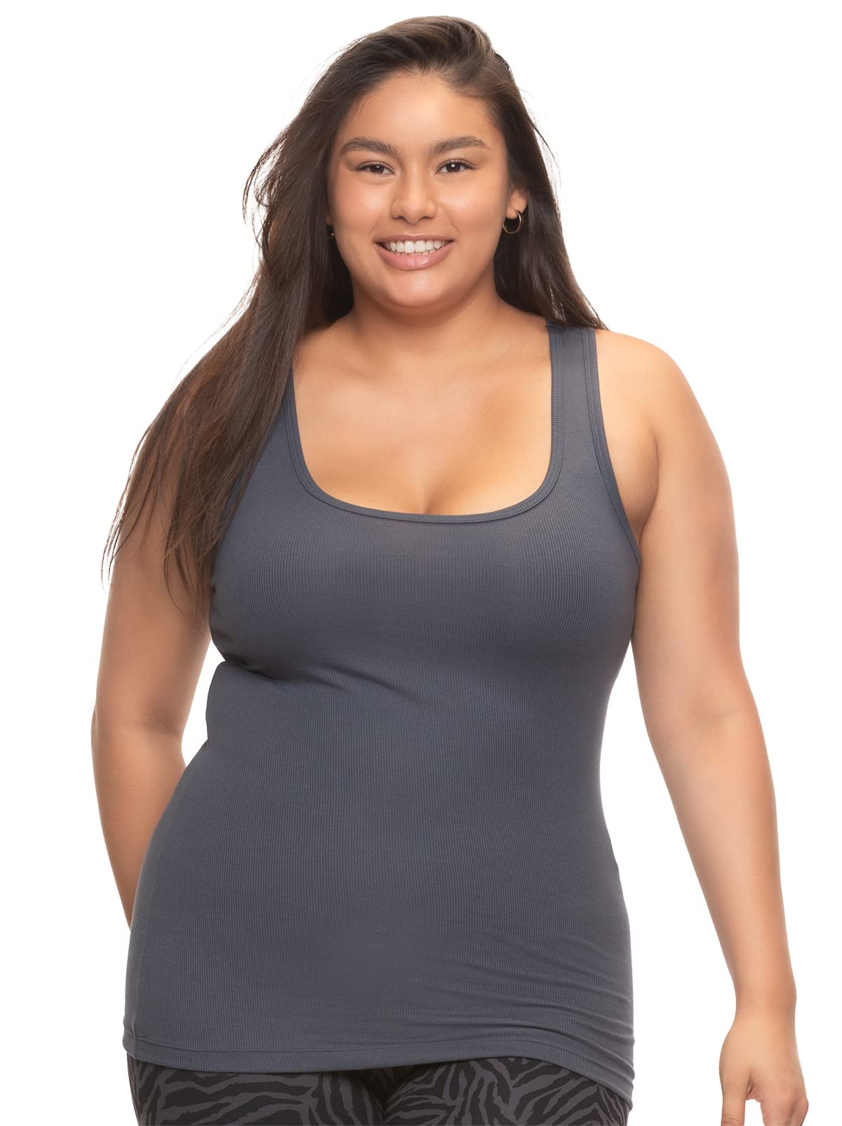 Felina Women's Cotton Ribbed Tank Top - Soft & Stretchy Workout & Casual Tops (Multiple Colors) - Perfect for Yoga, Gym & Everyday Wear