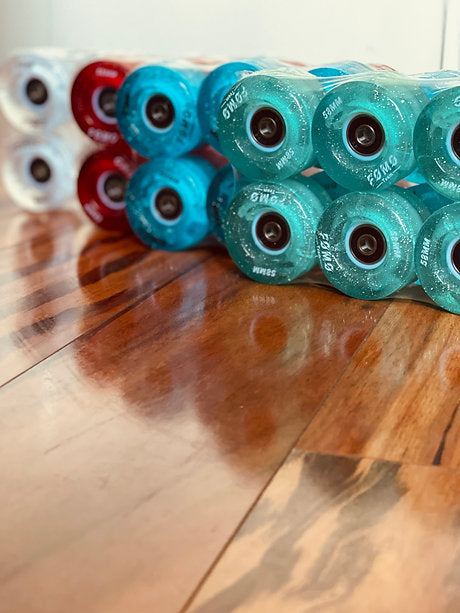 FOMOTEAM 82A Hybrid LED & Regular Skateboard Wheels for Indoor/Outdoor Use - Perfect for Night Skating, Park Riding & Street Performance