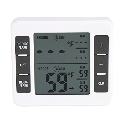 Wireless Refrigerator & Freezer Thermometer with Temperature Sensors & Alarm - Perfect for Home Kitchen, Restaurant, and Food Storage Safety Monitoring