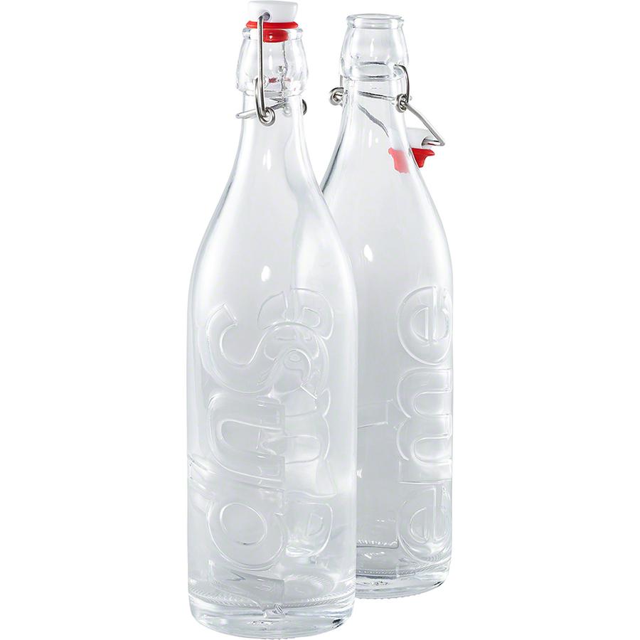SUPREME 21FW Swing Top 1.0L Glass Bottle Set of 2 - Airtight Leakproof Storage for Juice, Water & Home Brewing - Perfect for Kitchen, Camping & Gifts