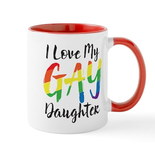 White/Red Inside - I Love My Gay Daughter Mug