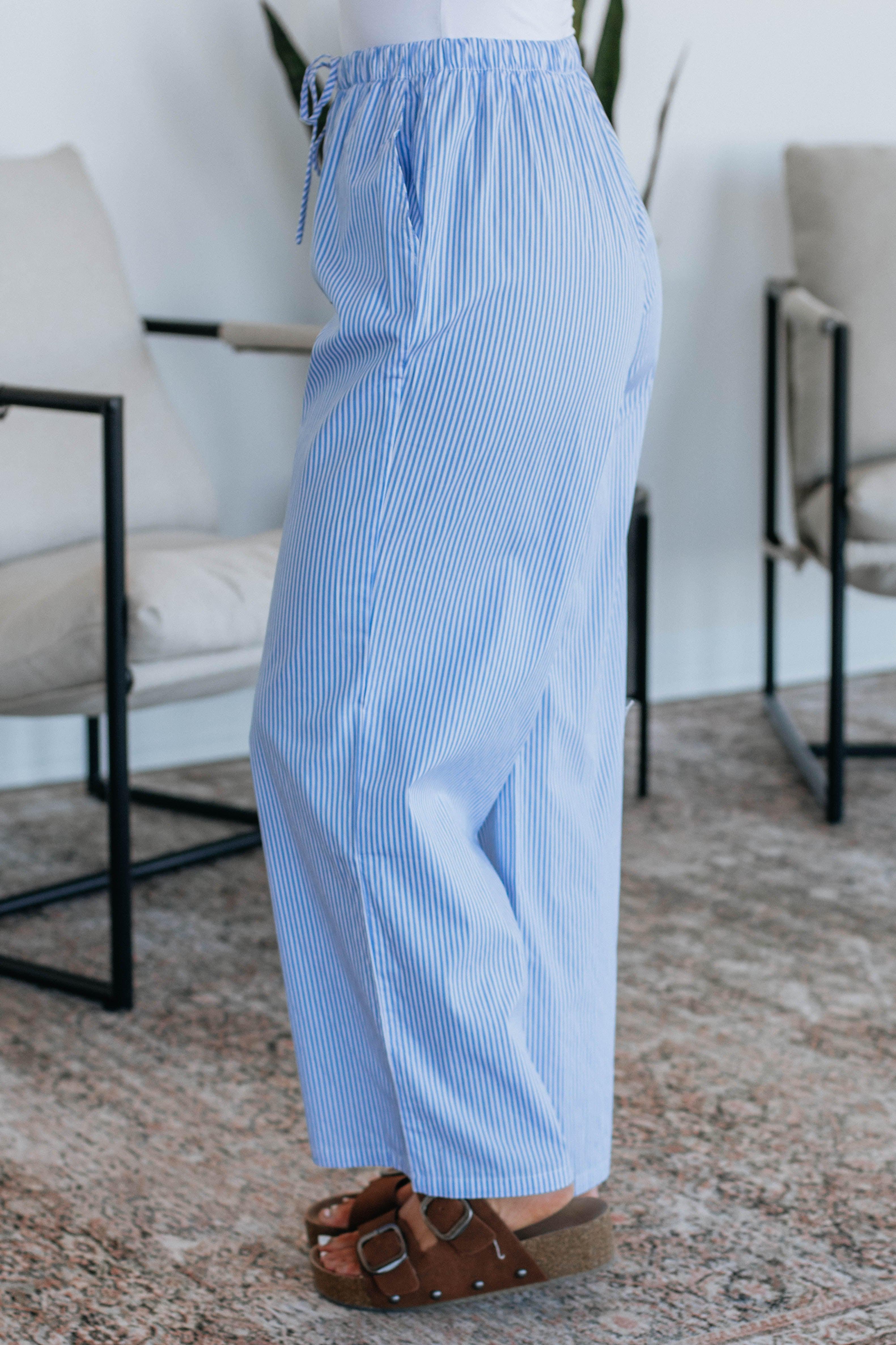 Stylish Bryce Striped Pants for Women - Trendy High Waist Casual Trousers | Perfect for Office, Travel & Everyday Wear