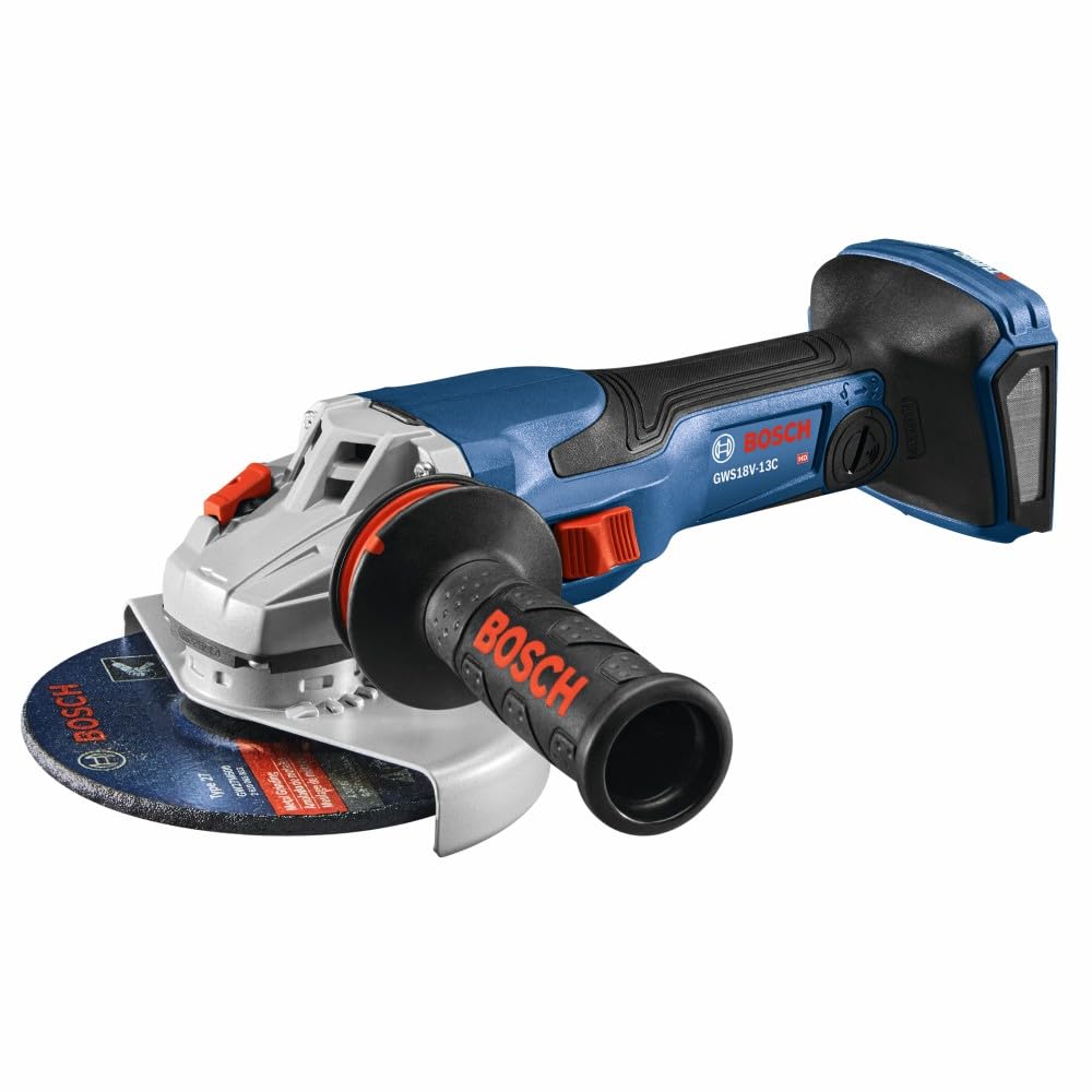 BOSCH GWS18V-13CN PROFACTOR™ 18V Cordless Angle Grinder with Slide Switch (Bare Tool) - 5-6 Inch Cutting & Grinding for Metal, Concrete & Wood - Perfect for Construction, DIY & Professional Use