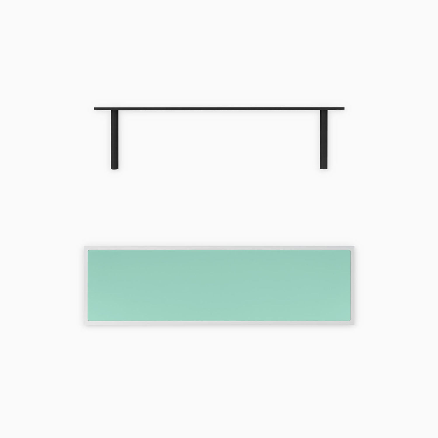 Aksel White Floating Shelf with Inlay - Modern Wall Mounted Storage for Living Room, Bathroom & Kitchen Decor