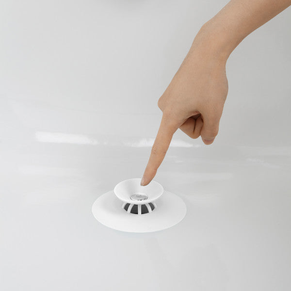 Flex Gel Lock Drain Stop & Hair Catcher - Premium Shower & Sink Drain Cover for Hair Clog Prevention - Perfect for Bathroom, Kitchen & RV Use