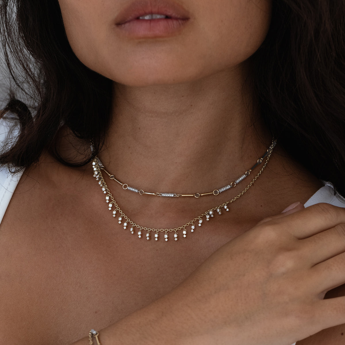 Pavé Sloan Necklace - Elegant Cubic Zirconia Pendant for Women | Perfect for Weddings, Parties & Everyday Wear