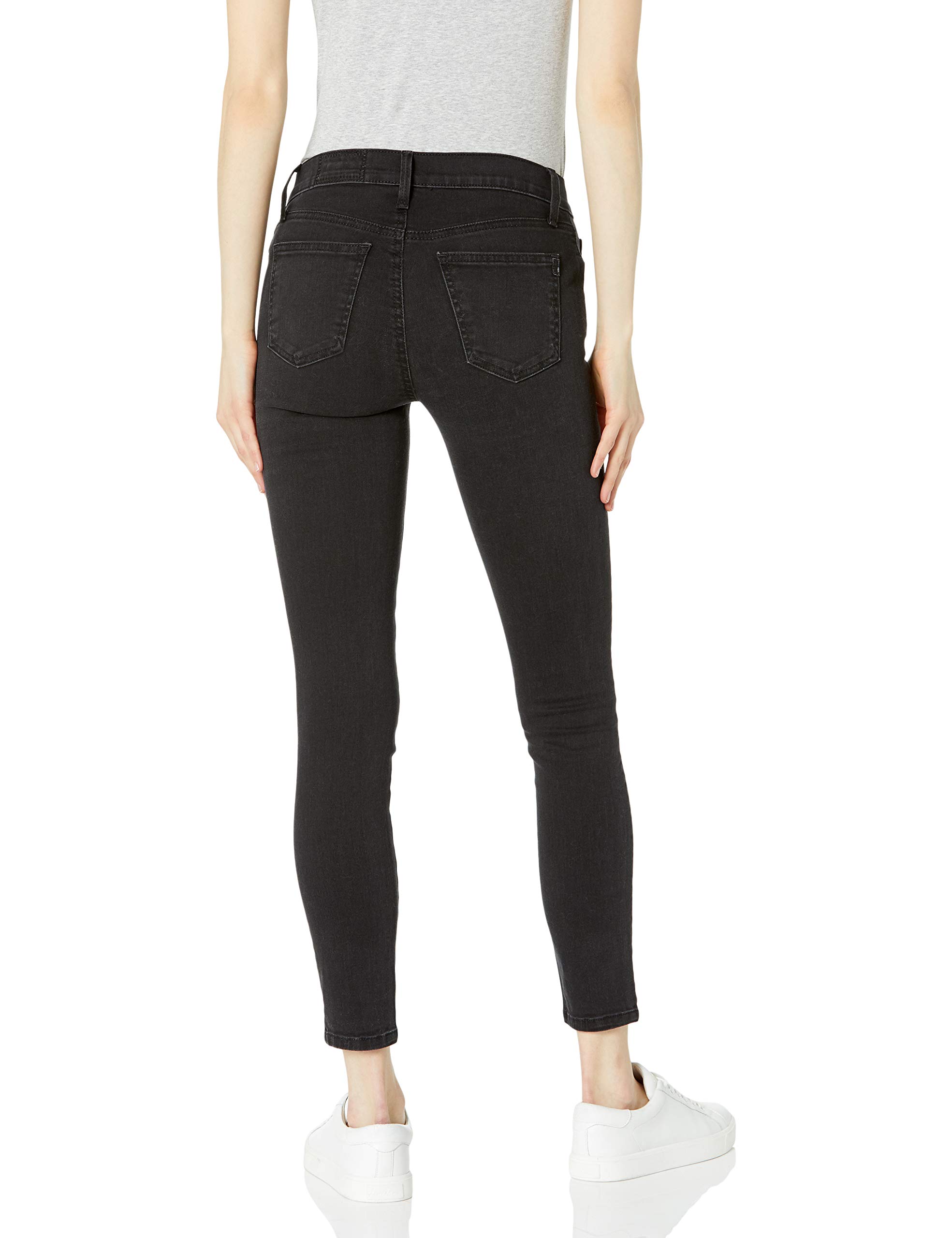 SIWY Women's Olga Mid Rise Front Zip Skinny Jeans - Black Mirror Wash | Stretch Denim Pants for Casual Wear & Night Out