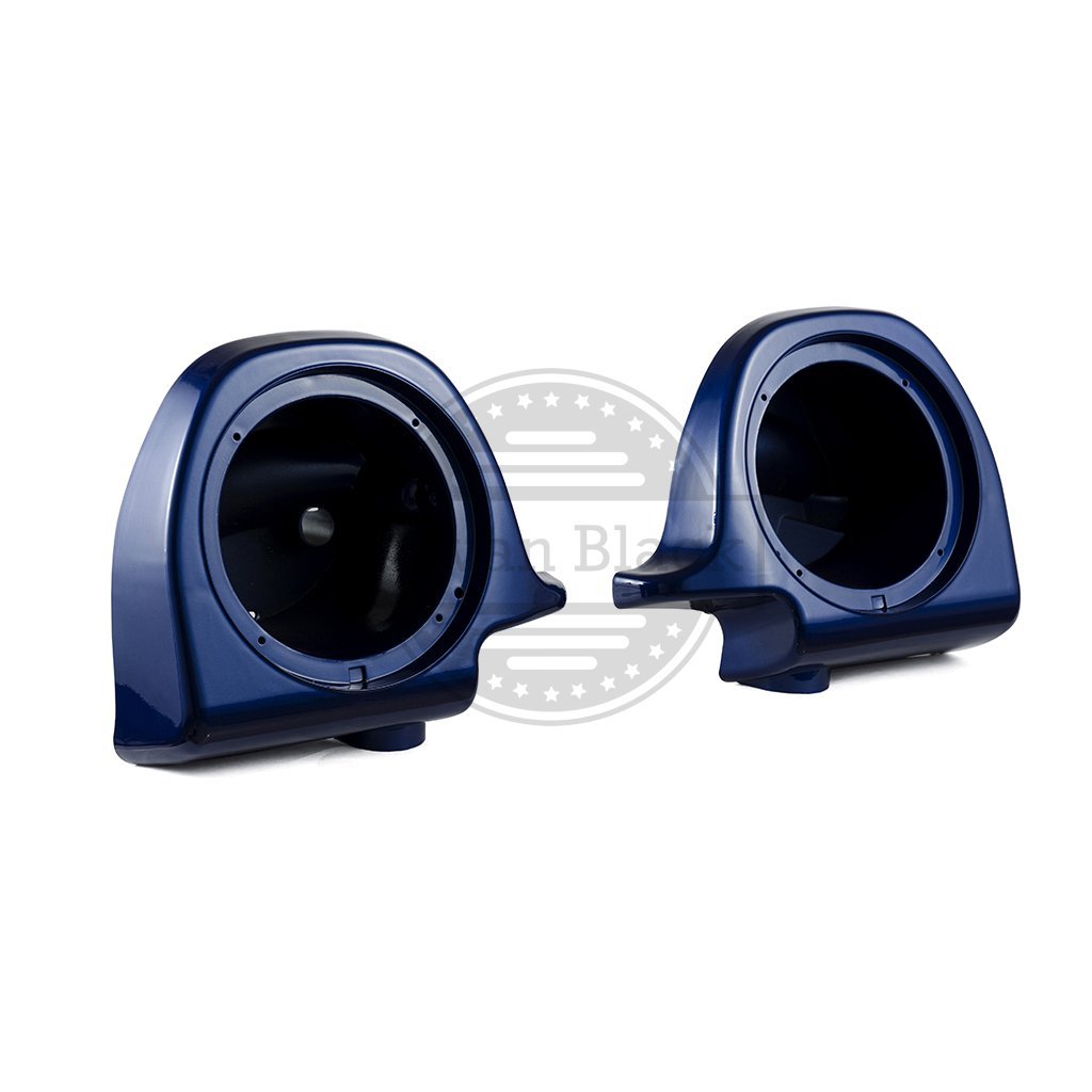 Harley-Davidson Touring Lower Vented Fairing Speaker Pods - Moto Onfire Superior Blue 6.5