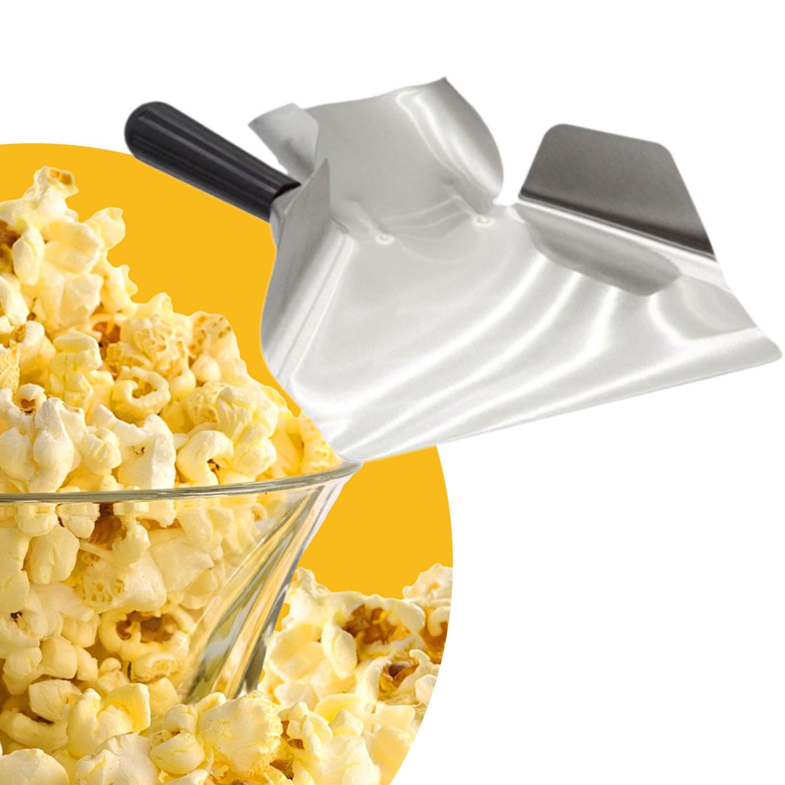 Stainless Steel French Fry Scoop & Popcorn Scooper - Right-Handed Quick Filling Tool for Snacks, Chips, and Fries | Perfect for Movie Nights, Fast Food Restaurants, and Home Kitchen Use