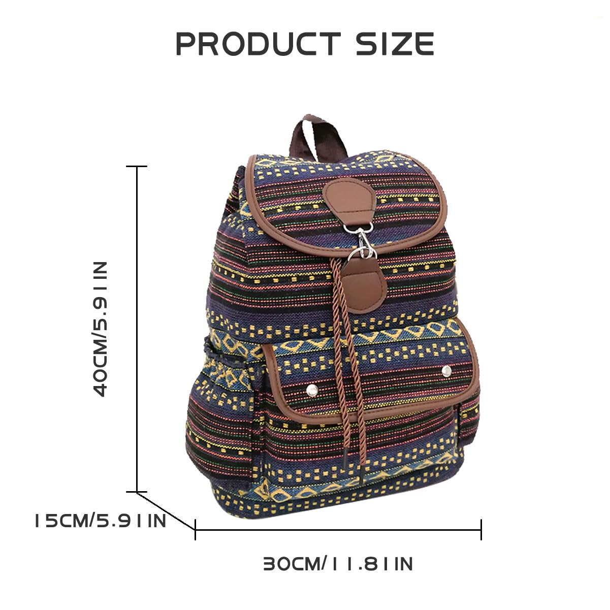 Vintage Boho Backpack for Women - Fashion Shoulder Bag for Travel & Daily Use