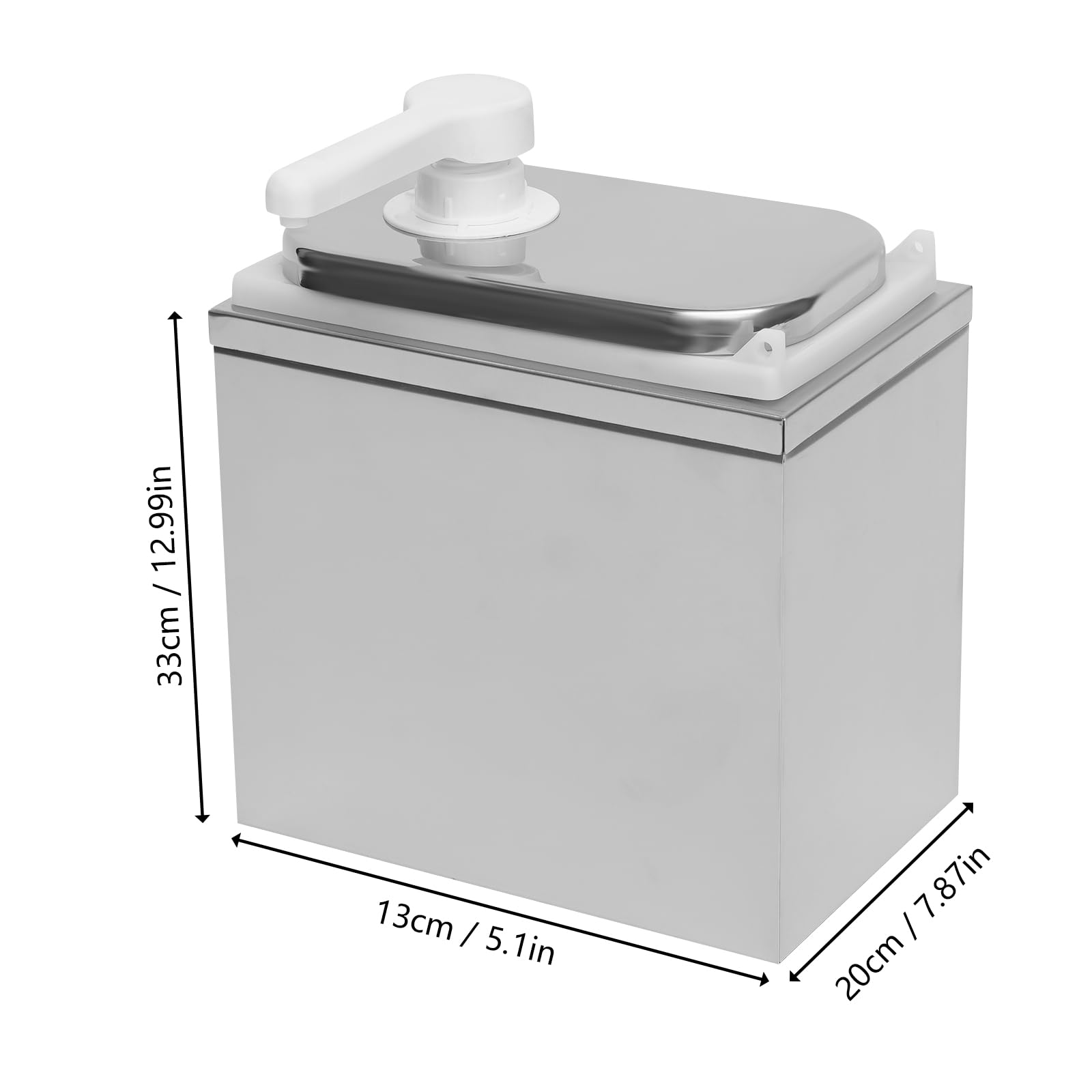 Stainless Steel Condiment Pump Dispenser for Ketchup, Salad & Jam - Single Head