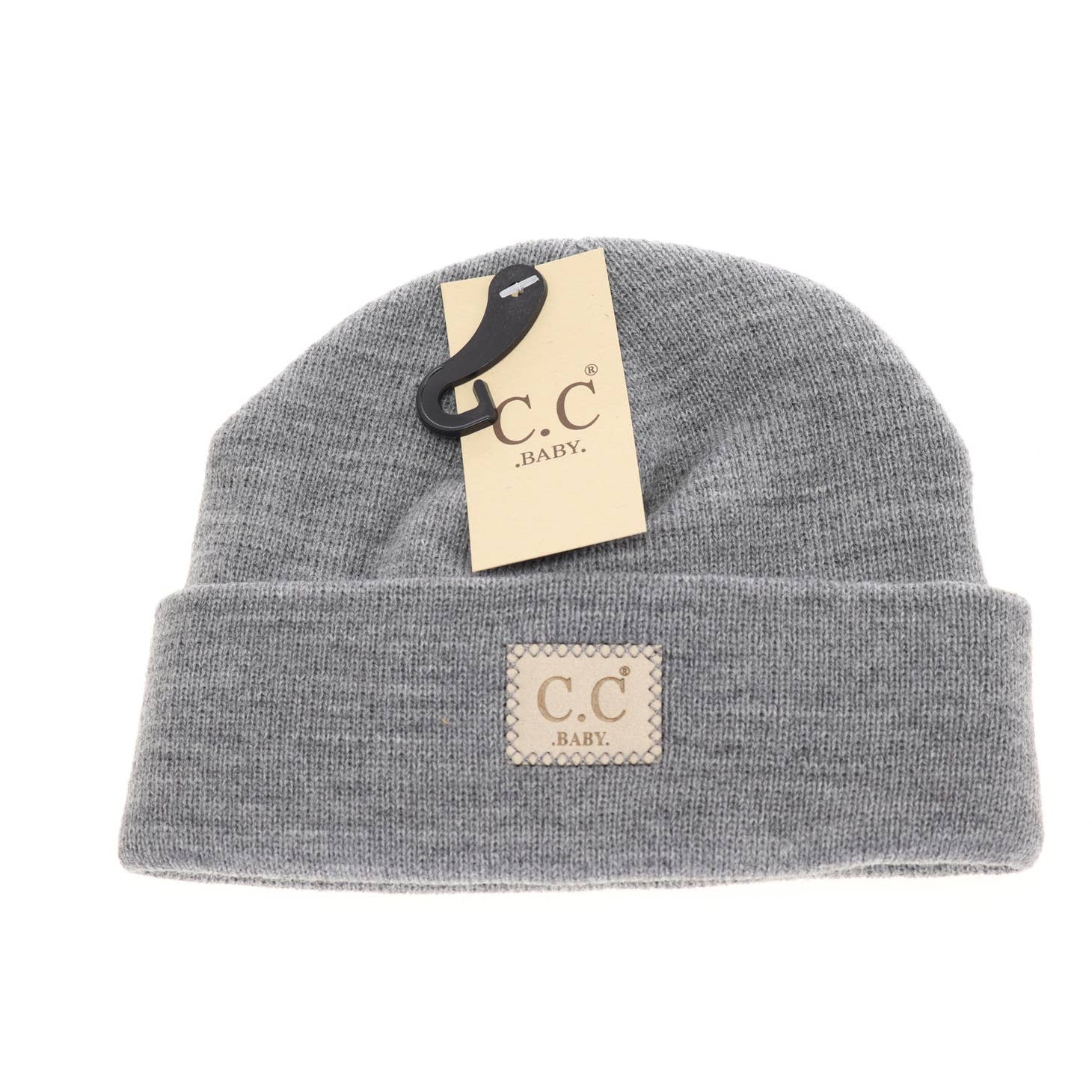 Baby Classic Oversized Logo C.C. Beanie - Soft & Warm Knit Hat for Infants & Toddlers - Perfect for Winter, Outdoor Play & Family Photos