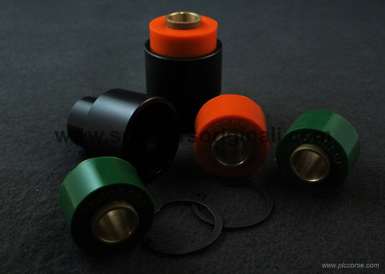 Lambretta Engine Mount Silent Block Set - Orange - PLC Corse for Smooth & Quiet Scooter Performance - Perfect for Urban Commuting & Vintage Scooter Restoration
