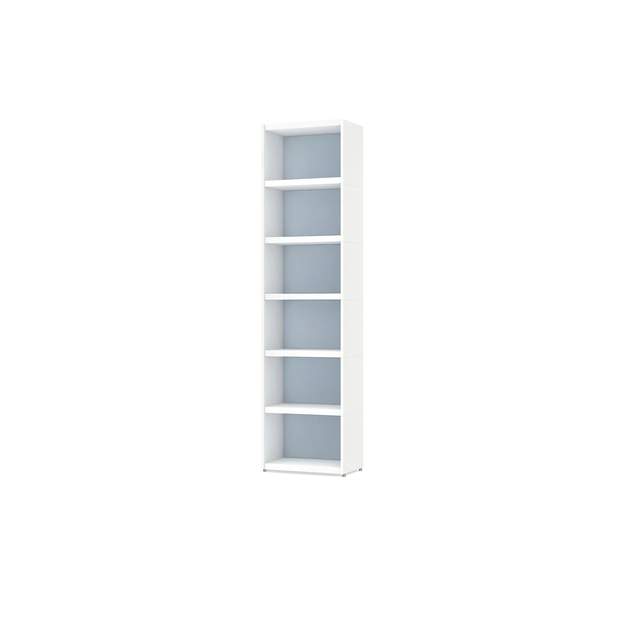 YOMO Modular Bookshelf 1x6 - Modern Wooden Bookcase with Adjustable Shelves for Home Office, Living Room & Bedroom Storage Solutions