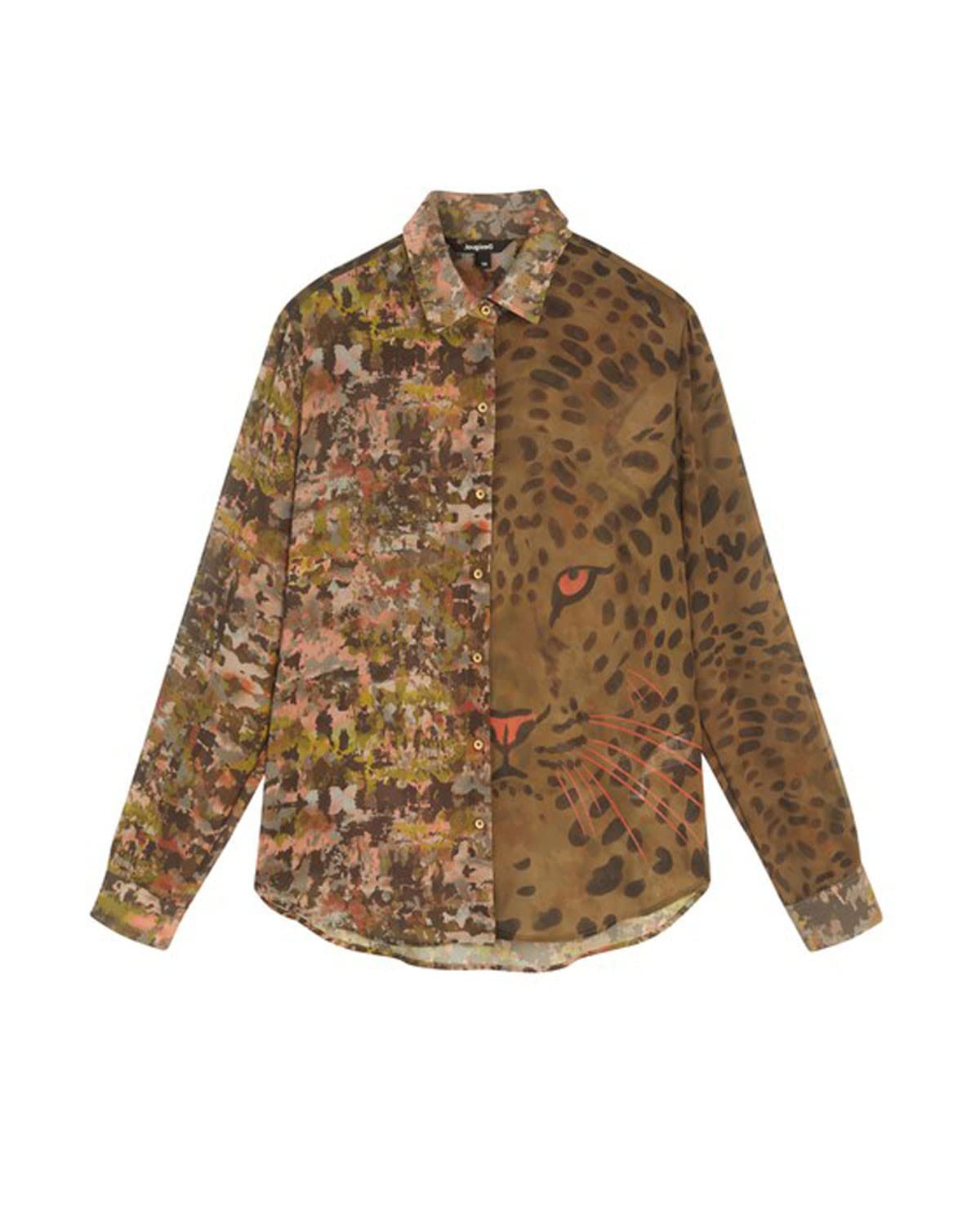 Desigual Women's Long Sleeve Woven Shirt - Stylish Casual Blouse for Work, Office & Everyday Wear | Comfortable & Fashionable Top for Women