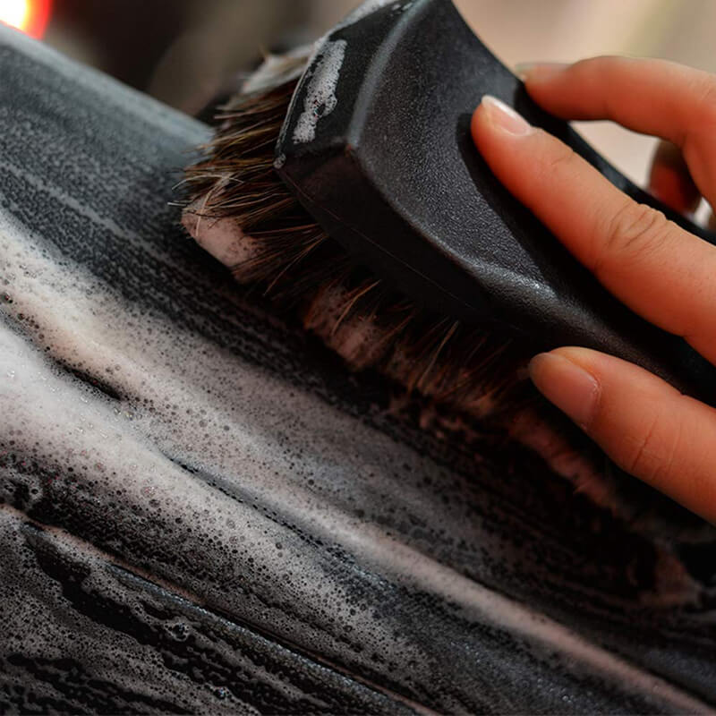 Premium Horse Hair Upholstery Brush - Soft Bristle Furniture Cleaning Brush for Sofa, Car Seats & Fabric Care - Gentle Dusting & Stain Removal Tool for Home & Auto Detailing