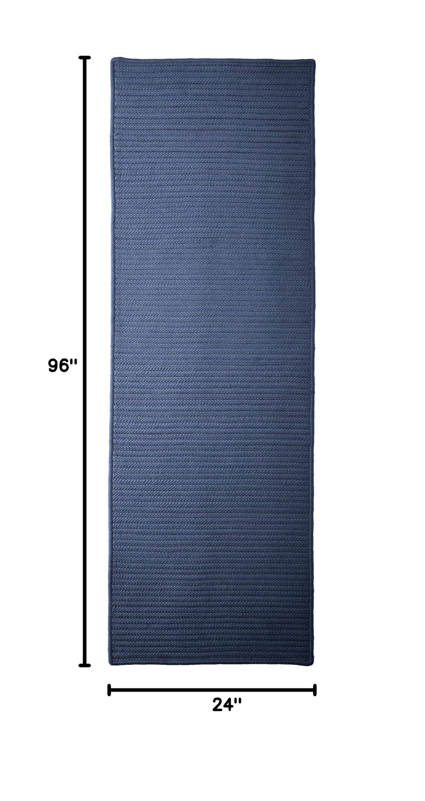 Simply Home Solid Navy Rug 2x8 Feet - Soft Non-Slip Area Rug for Living Room, Bedroom, or Entryway - Machine Washable Indoor Runner Carpet