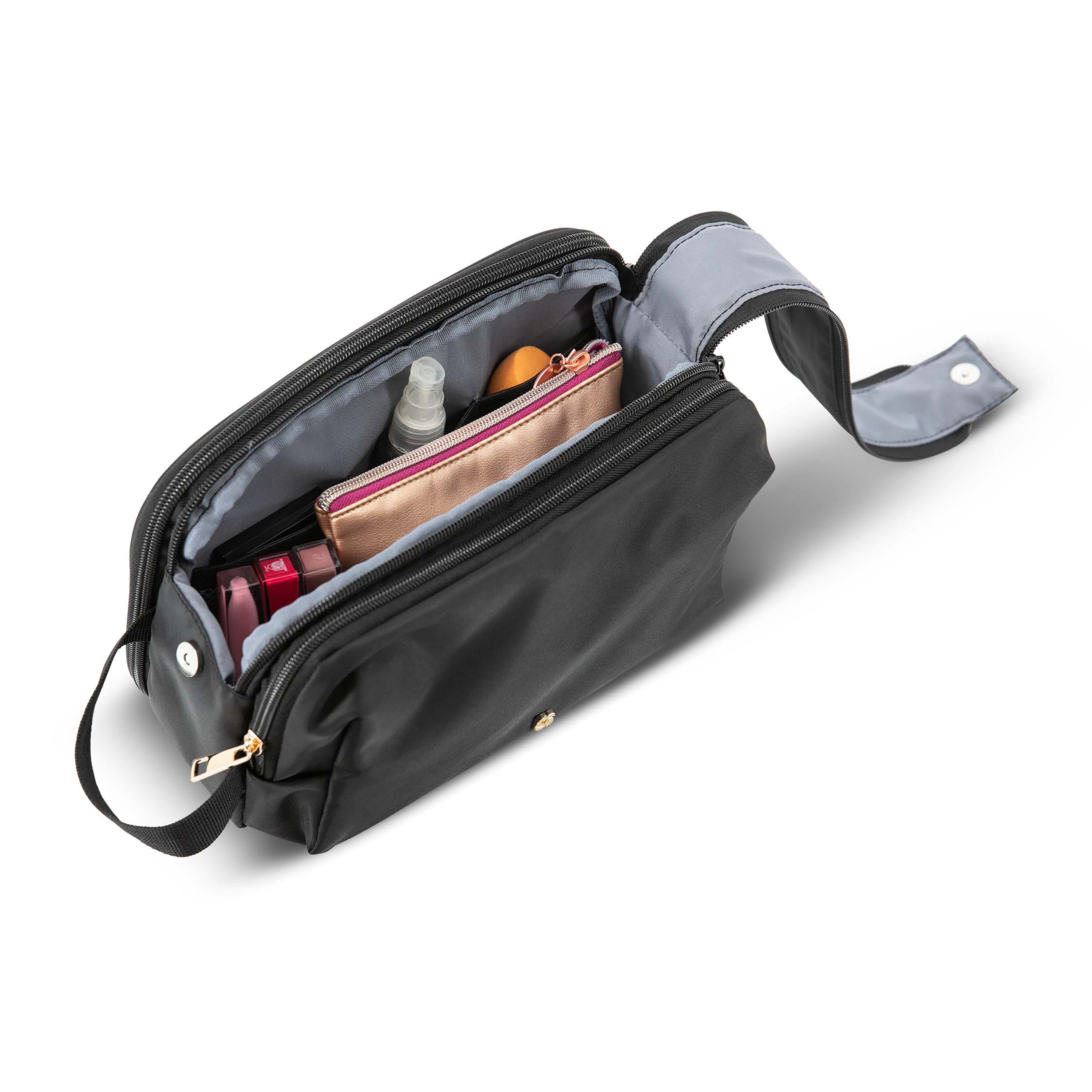 Samsonite Companion Bags Top Zip Deluxe Travel Kit - Premium Toiletry Organizer for Men & Women | Perfect for Air Travel, Gym, Camping & Business Trips