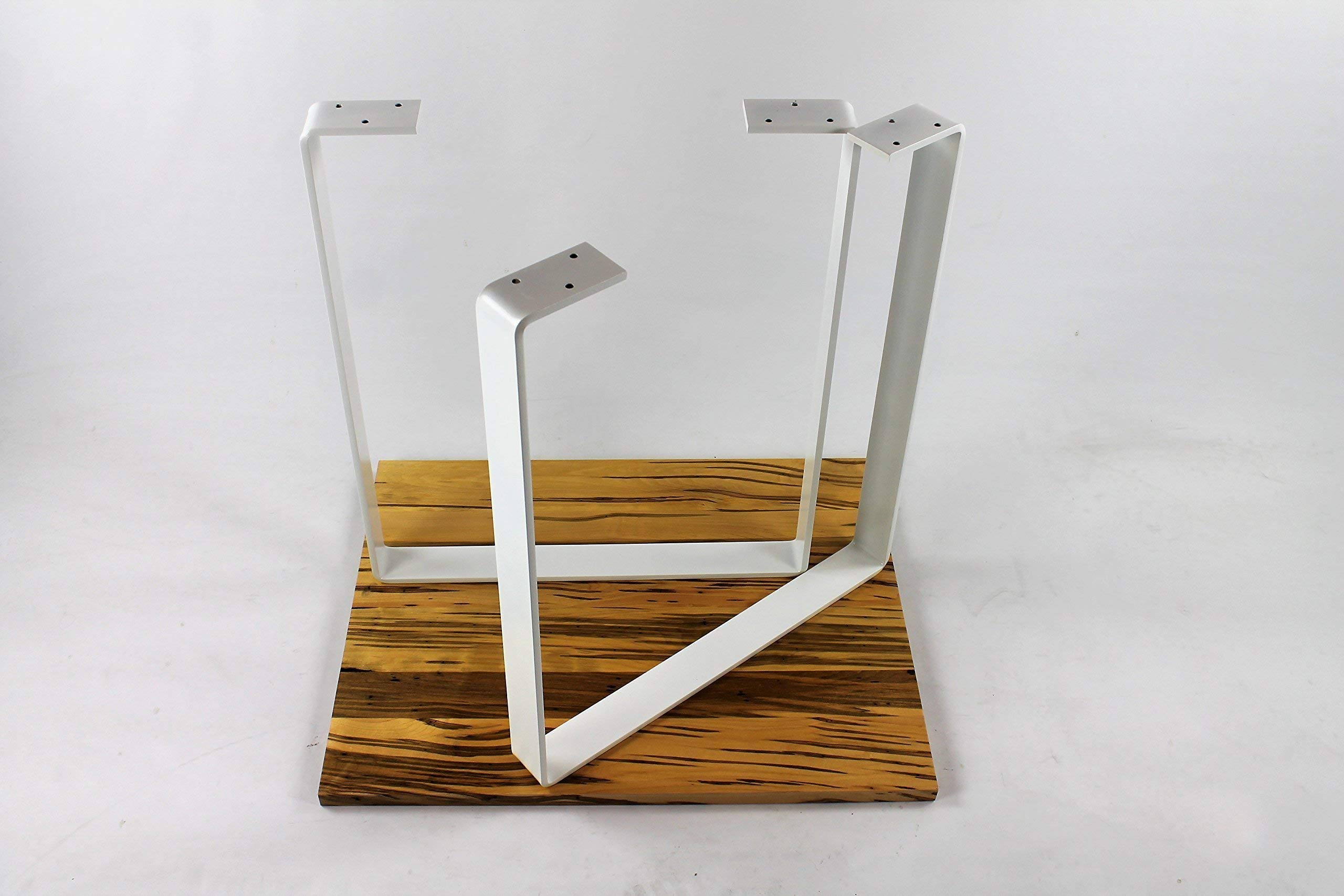 Powder Coated Steel Desk Legs - Adjustable Height & Width - Heavy Duty Metal Table Legs for Home Office, Study, and Workspace Desks