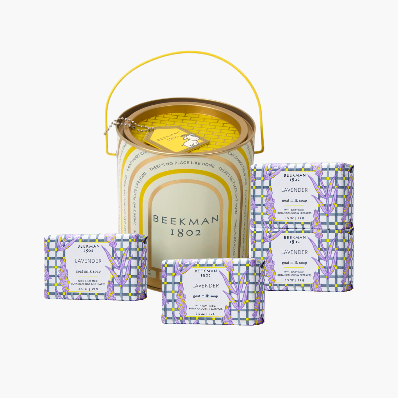 Lavender Scented Handmade Soap with Pail Gift Set - Perfect for Relaxation, Spa, and Home Decor