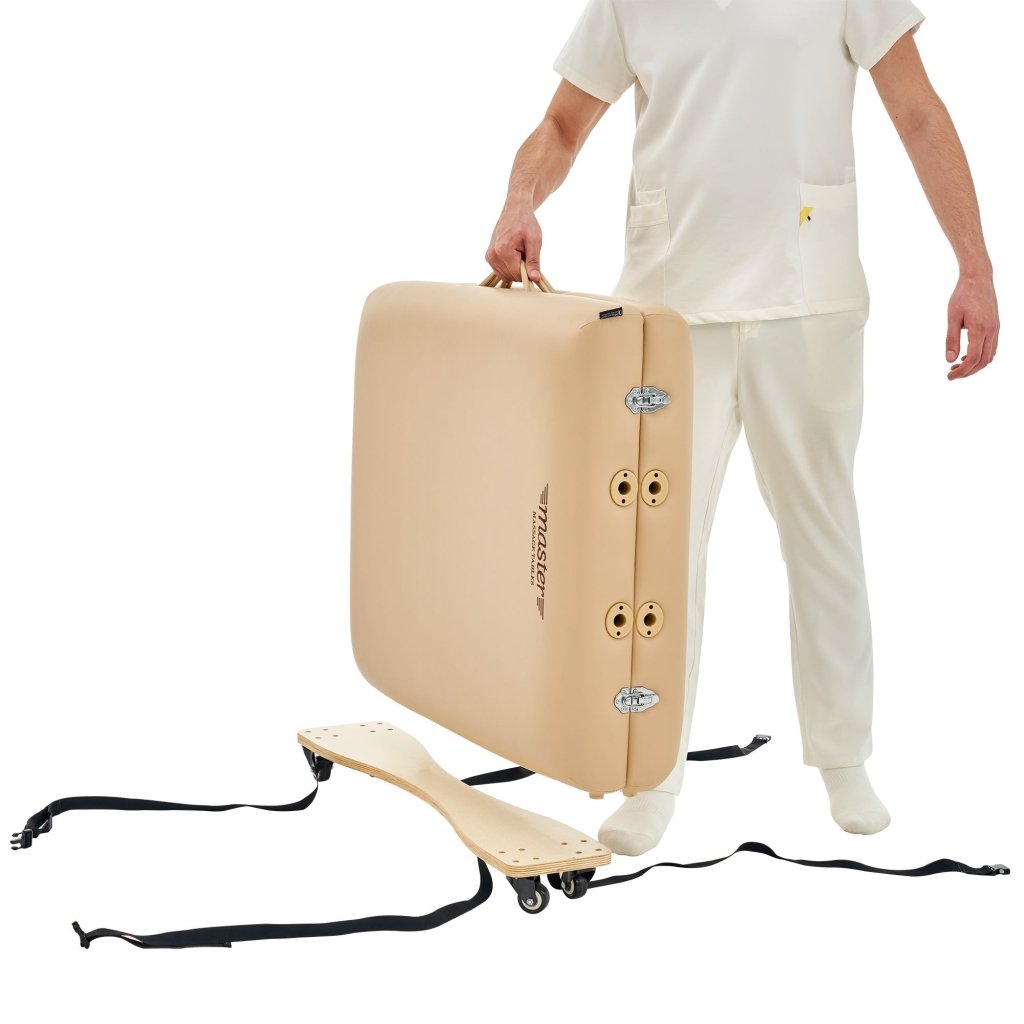 Master Massage EasyGo Universal Wheeled Massage Table Cart - Portable & Adjustable for Therapists | Save Your Back & Shoulders | Perfect for Home, Clinic & Mobile Massage Services