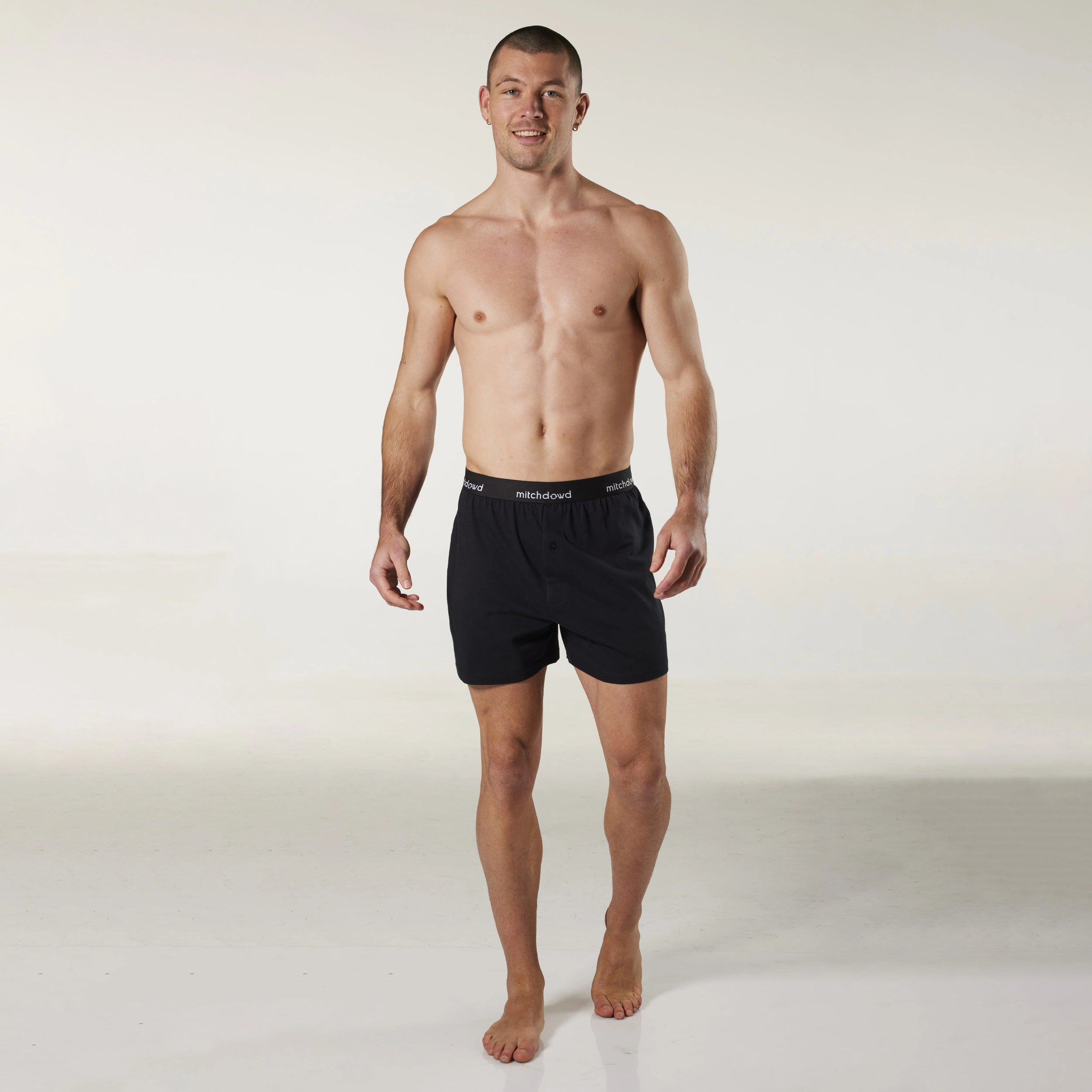 Men's Loose Fit Knit Boxer Shorts 3-Pack - Soft Breathable Cotton Underwear for Sleeping, Lounge & Everyday Comfort - Black