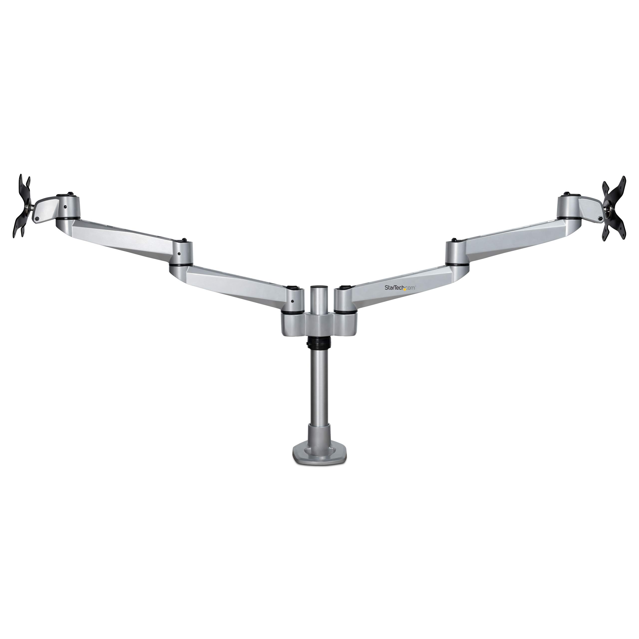 StarTech.com Premium Dual Monitor Arm Desk Mount - Adjustable Height, Tilt, Swivel & Rotate - VESA 75x75/100x100mm - Fits 13