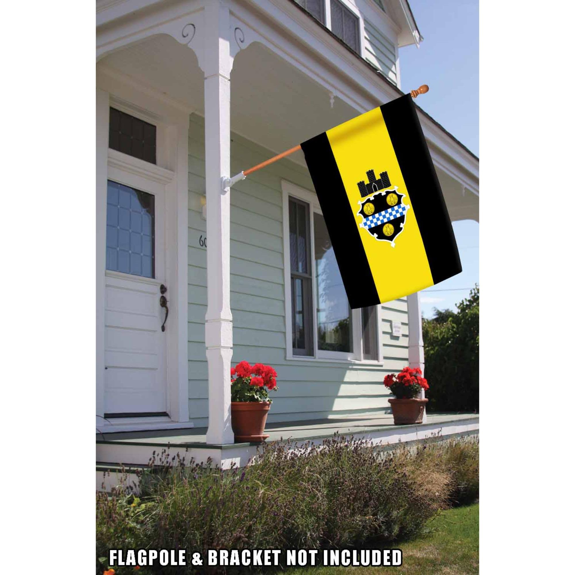 Toland Home Garden Pittsburgh City 28 x 40 Inch Decorative Pennsylvania Town Gold Regional Garden Flag - Perfect for Outdoor Patio, Yard Decor & Seasonal Home Display
