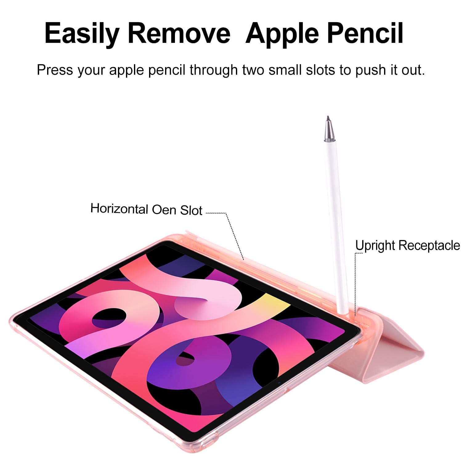 Premium Cute Kawaii Bunny iPad Pro 12.9 Case (5th/6th Gen 2020-2022) - Pink Leather Soft TPU Back Cover with Pencil Holder & Auto Sleep/Wake - Perfect for Work, School & Travel Protection