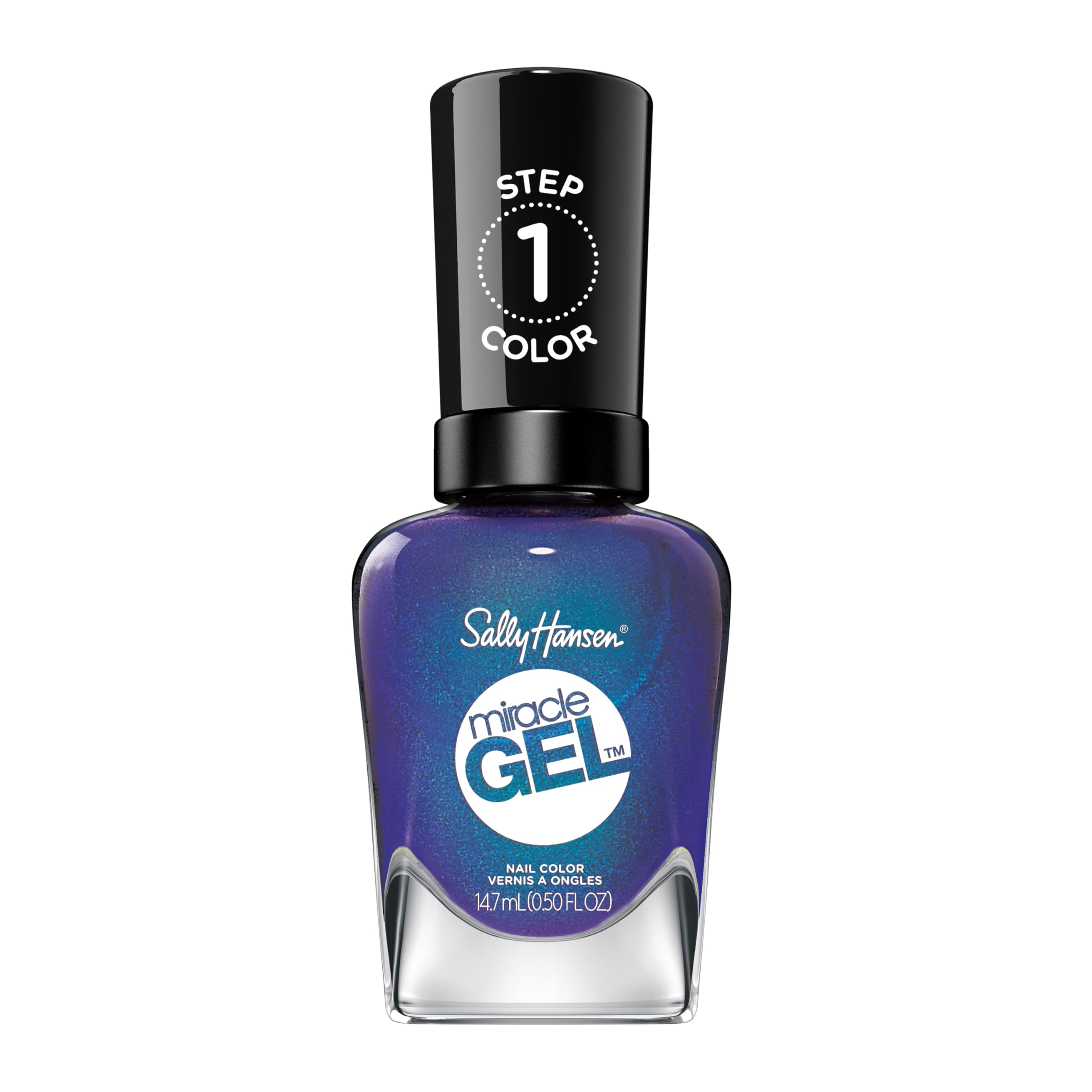 Sally Hansen Miracle Gel™ Hyp-nautical Blue Nail Polish - Long Lasting Gel-Like Formula, No UV Lamp Needed - Perfect for Summer, Beach Vacations & Everyday Wear