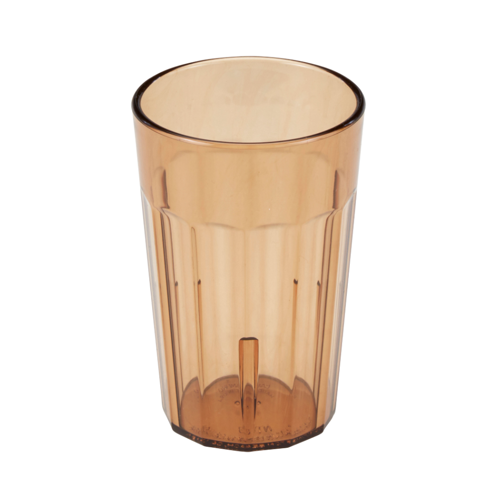 Cambro NT8153 Newport 7.7 Oz Plastic Tumbler - Amber (36-Pack) | Durable Clear Plastic Cups for Restaurants, Cafes, and Catering Events