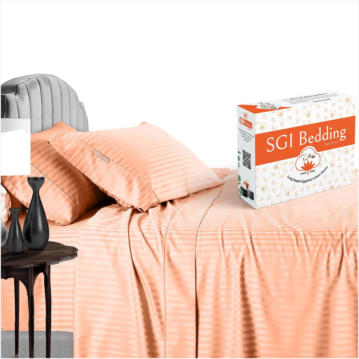 Premium 600 Thread Count 100% Egyptian Cotton Sheet Set - Ultra Soft Sateen Weave Bedding with 15