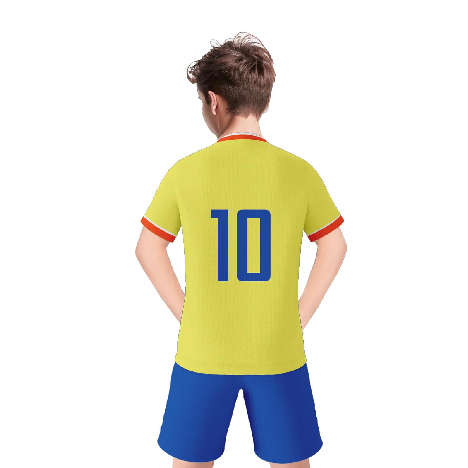 Kids Soccer Jersey Kit #10 - National Team Boys & Girls Football Shirt & Shorts Set - Perfect Gift for Young Soccer Fans - Ideal for Matches, Training, and Fan Events