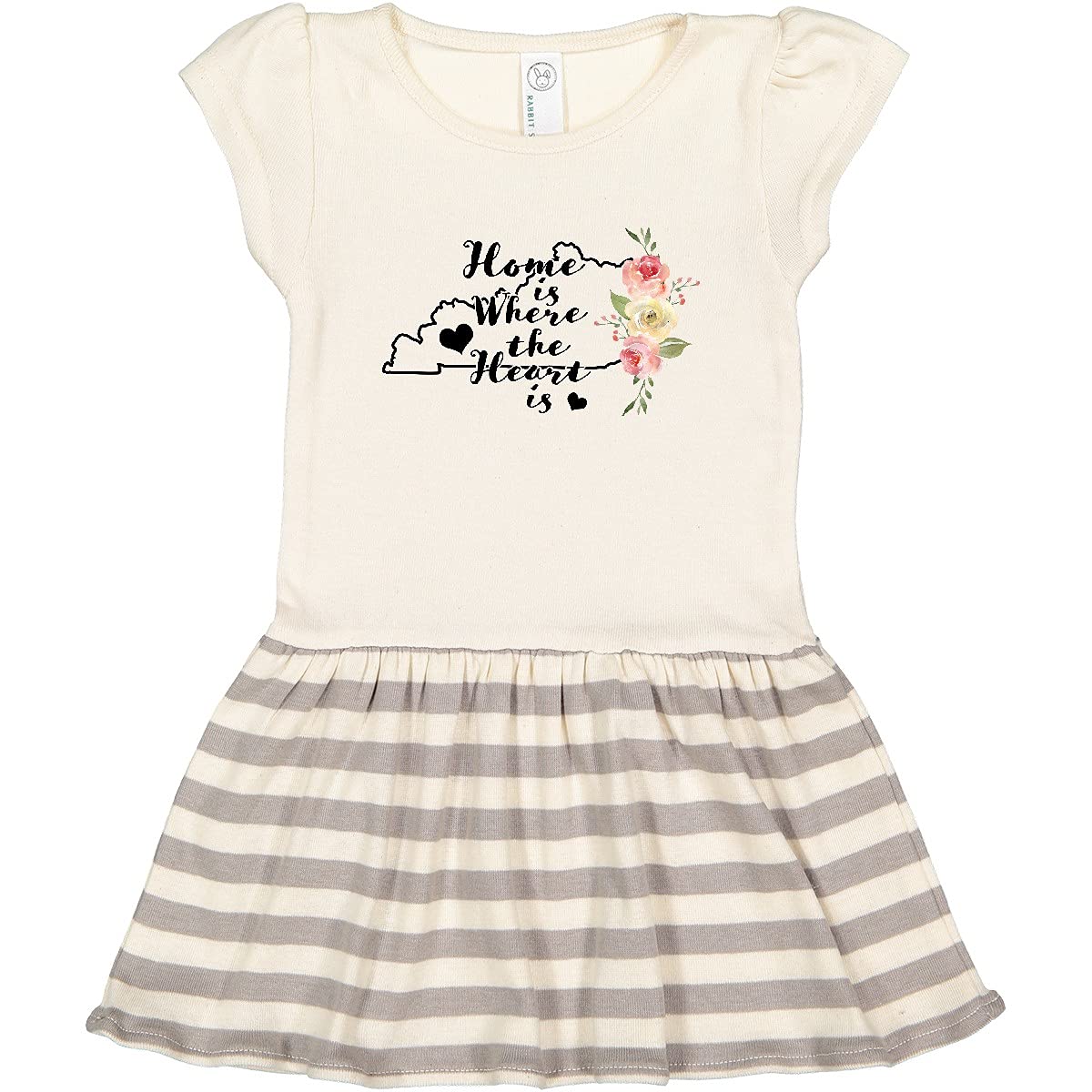 Inktastic Kentucky Home is Where The Heart is Watercolor Print Toddler Dress - Cute Outfit for Girls, Playdates & Family Photos