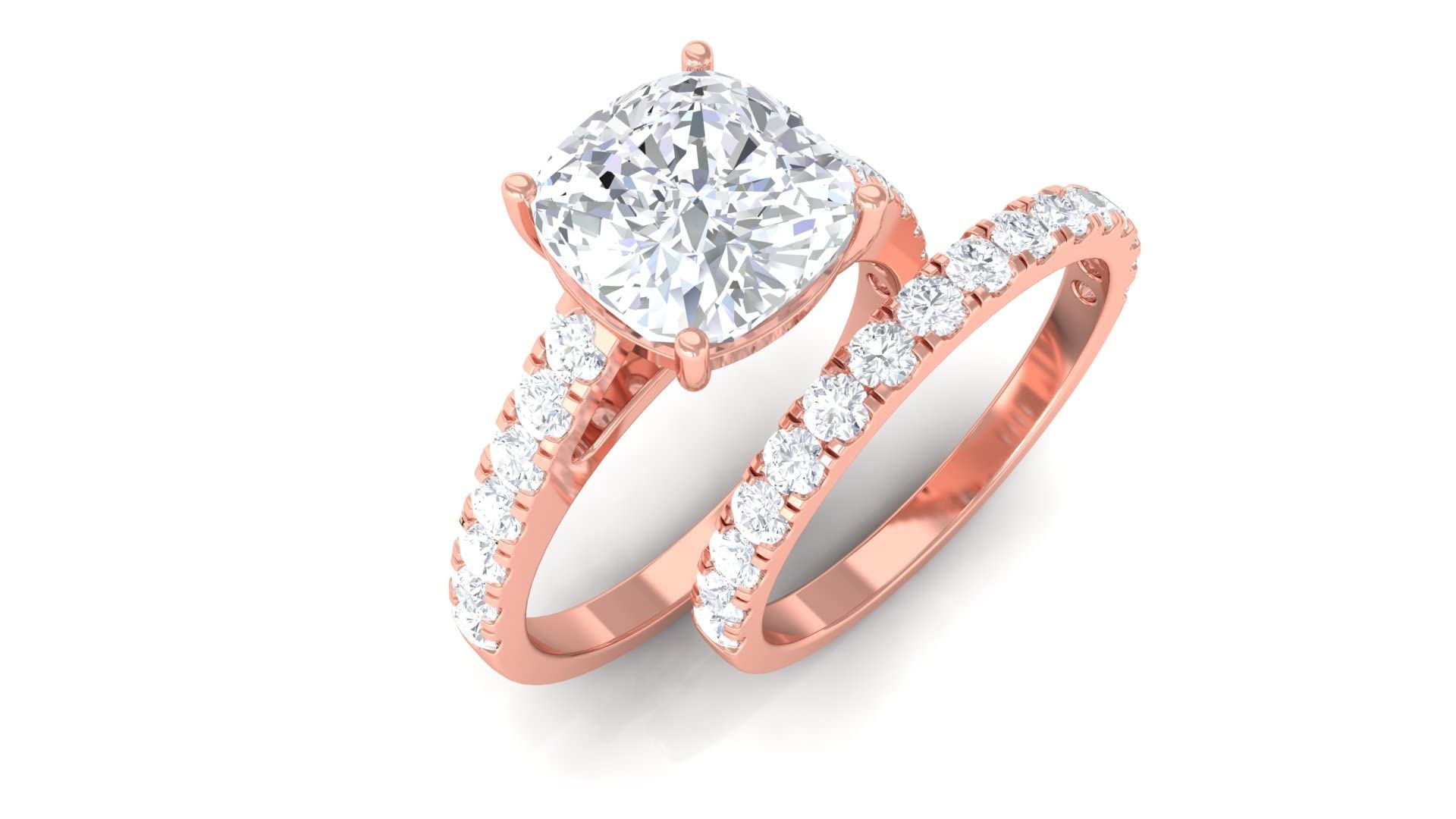 5 CT Moissanite Wedding Ring Set for Women - 14K Solid Gold Engagement & Bridal Ring Set - Perfect for Proposals, Anniversaries, and Special Occasions