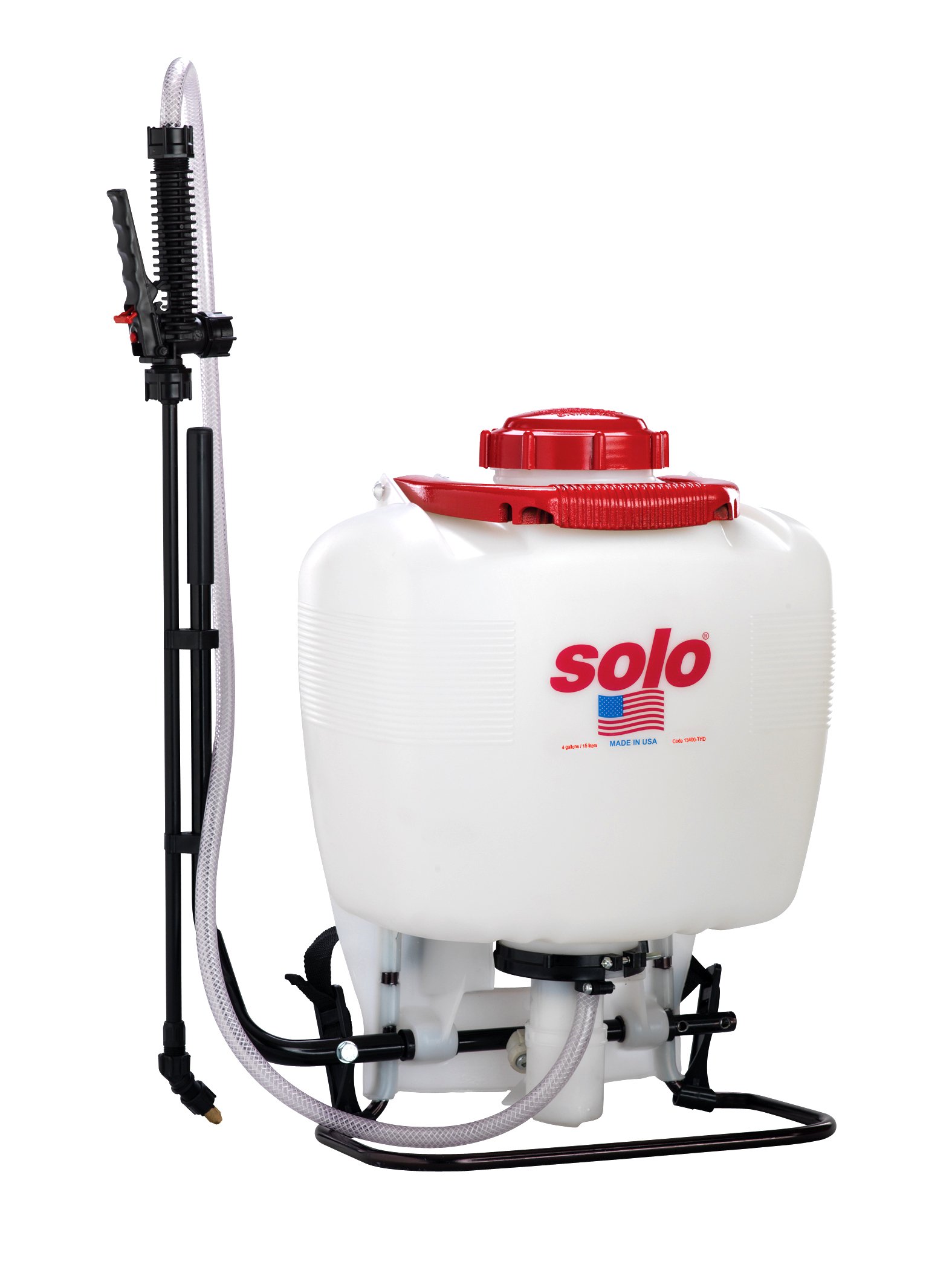 Solo 425-Deluxe 4-Gallon Professional Backpack Sprayer with Padded Straps - Heavy Duty Piston Pump for Lawn Care, Pest Control & Gardening