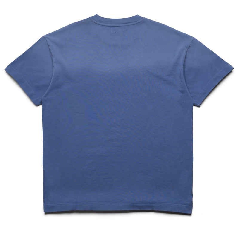 Flaneur Washed Puffed Logo Tee - Soft Vintage Cotton T-Shirt for Men & Women in Purple | Casual Streetwear, Everyday Wear & Outfit Styling