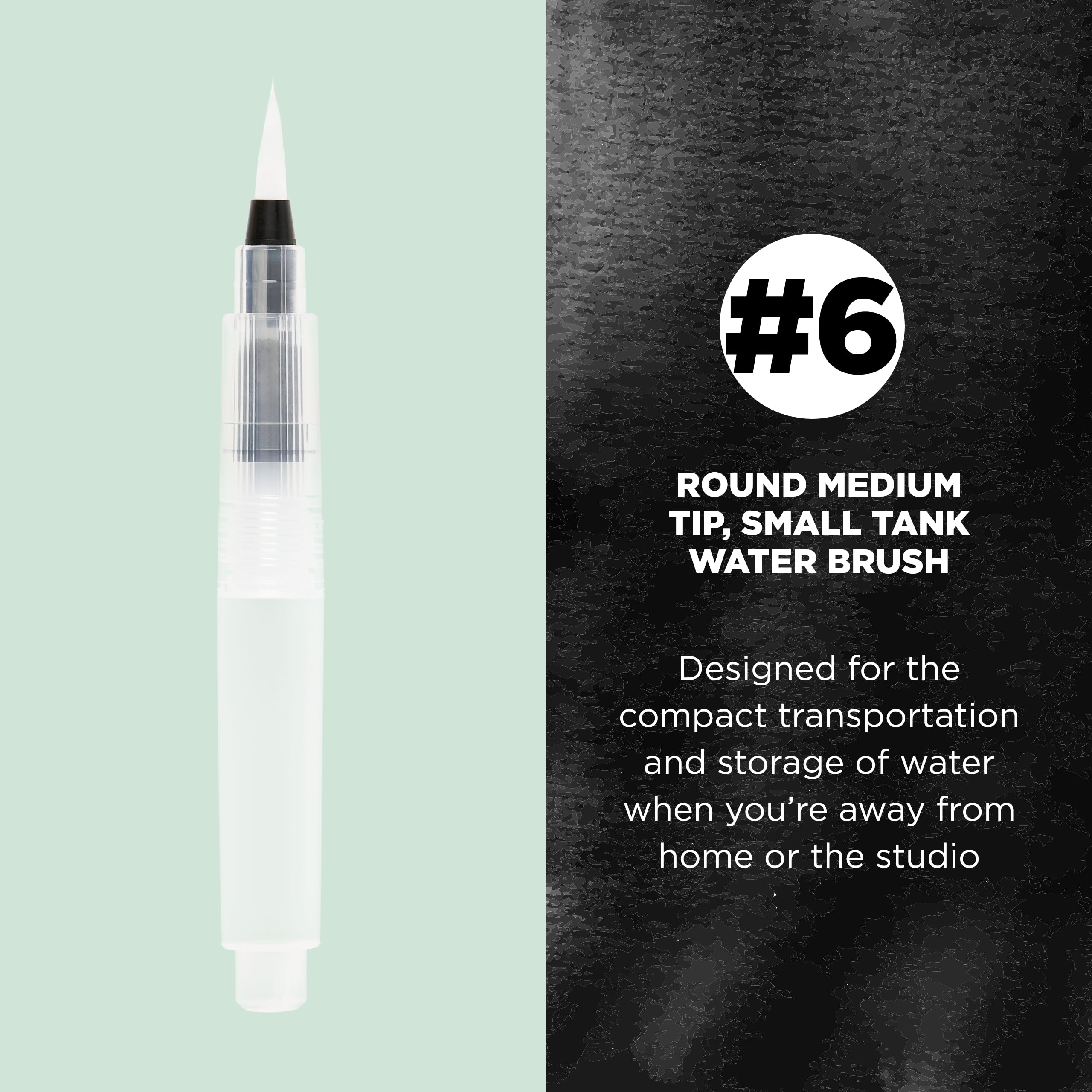 SAKURA Koi Water Brush - Medium Tip Watercolor Brush with 4ml Tank - Perfect for On-the-Go Painting and Sketching