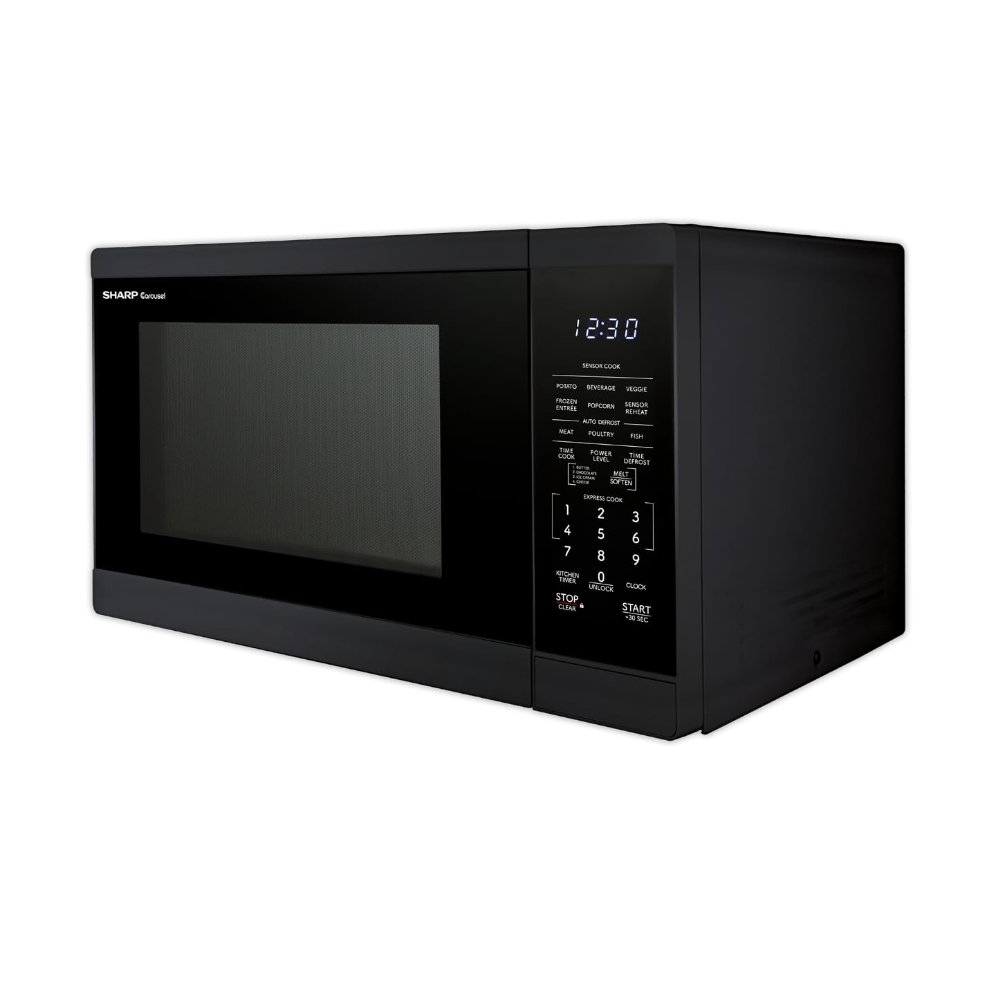 SHARP SMC1461KB 1.4 CuFt Countertop Microwave Oven - 1100W, Black with Removable 12.4