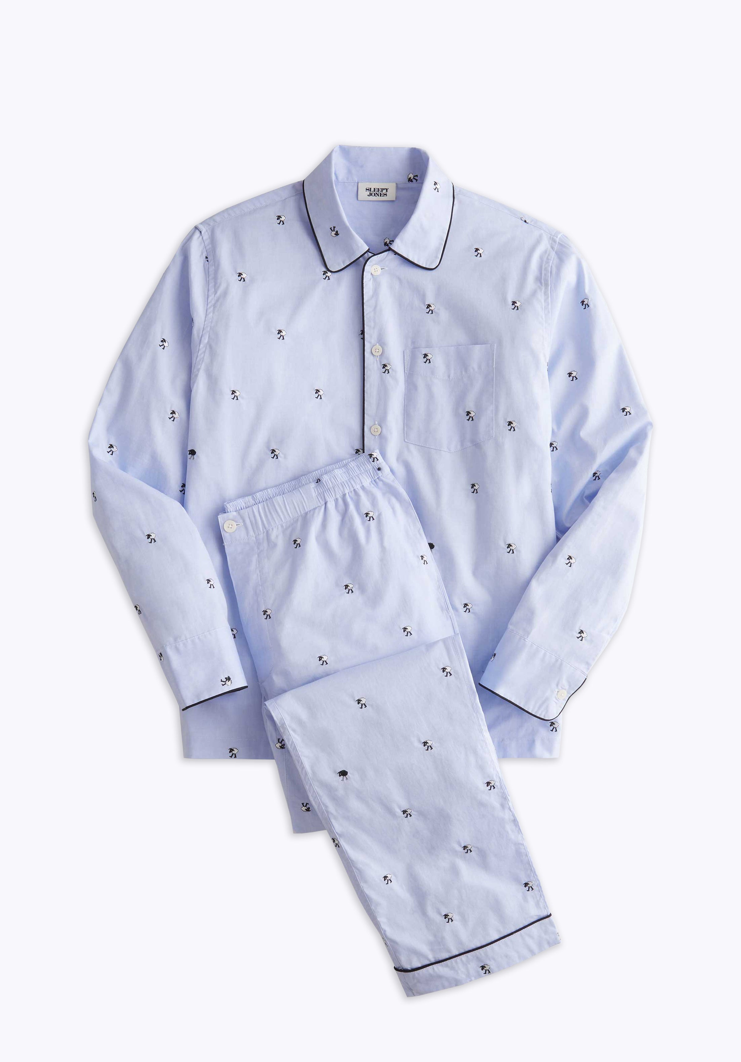 Henry Pajama Set in Black Sheep - Soft & Comfortable Sleepwear for Men & Women - Perfect for Lounging, Sleeping & Relaxing at Home