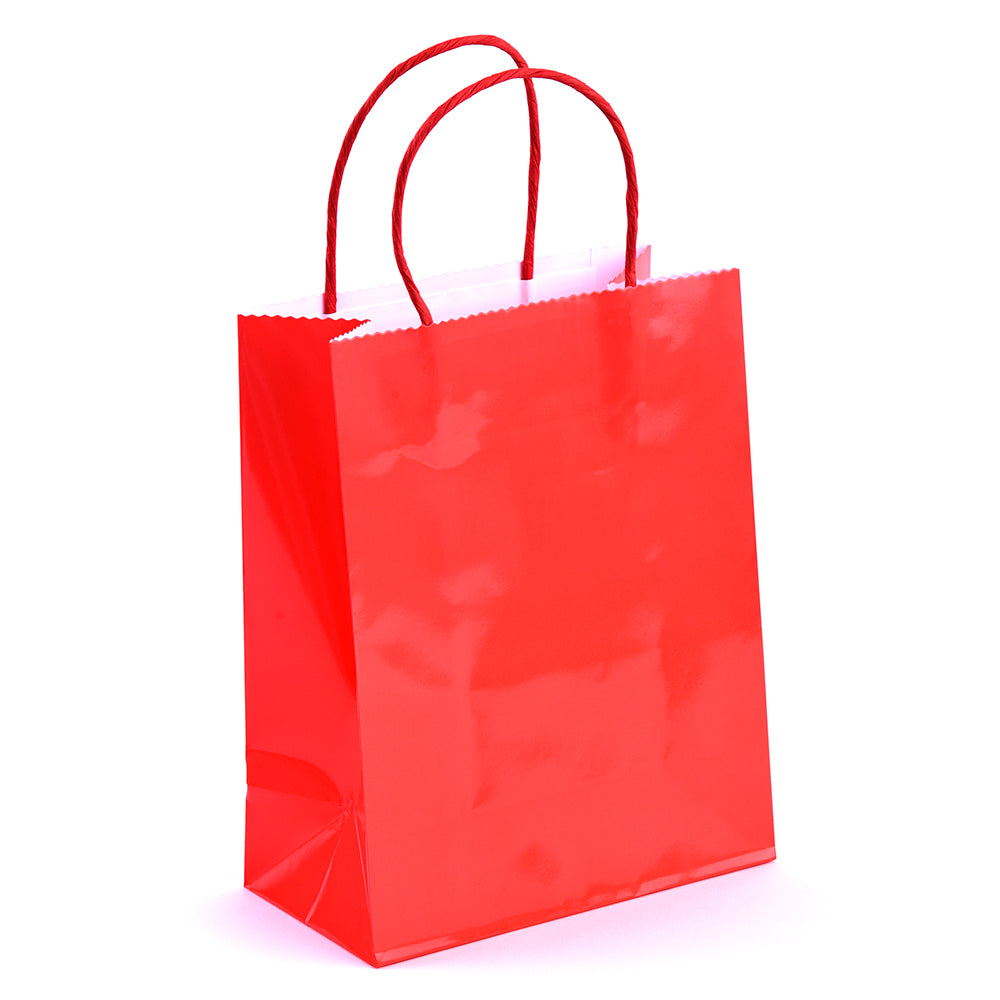 Elegant Euro Medium Coral Gift Bags for Weddings, Birthdays & Special Occasions - Perfect for Party Favors & Gift Packaging