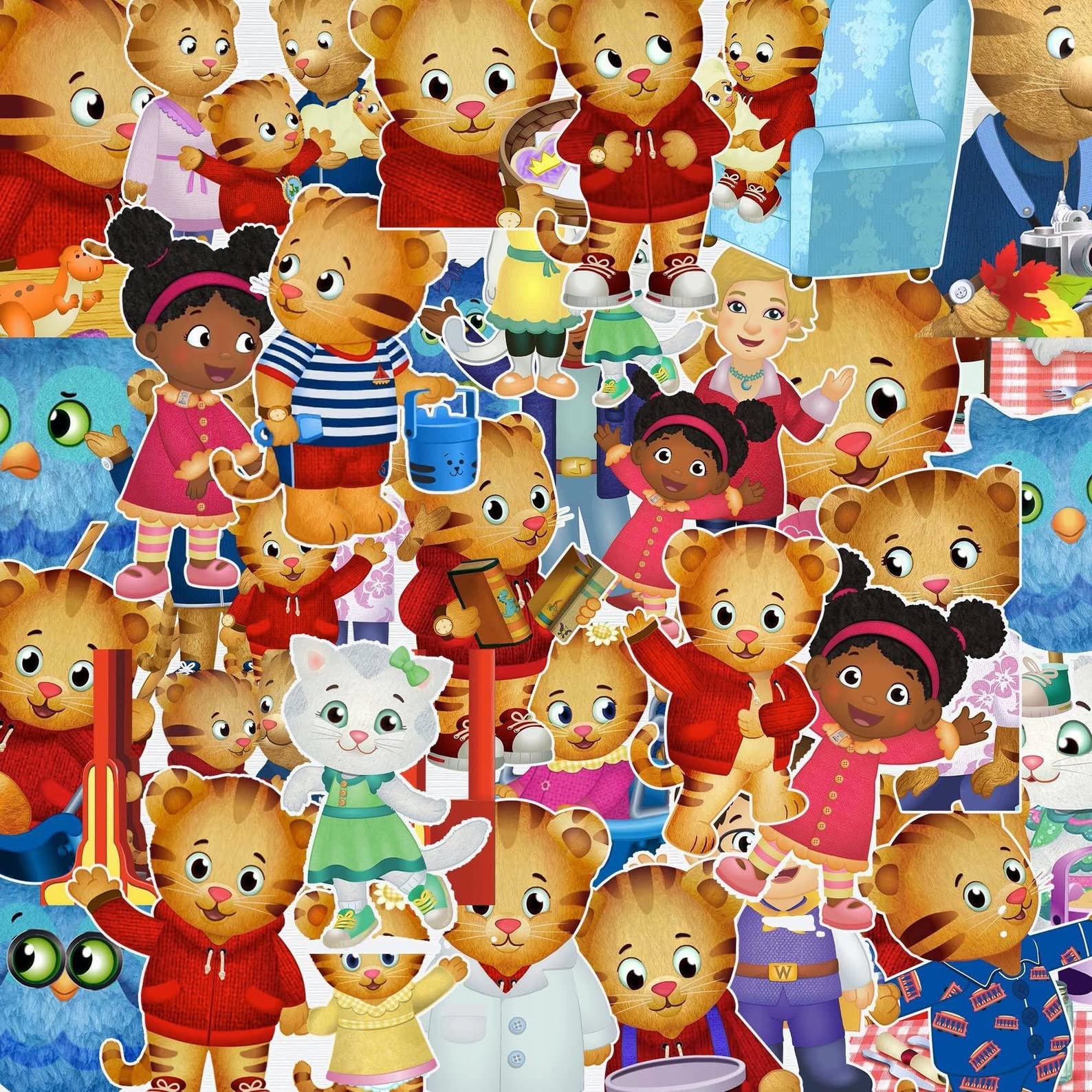 50pcs Cartoon Tiger & Friends Stickers for Kids - Fun Birthday Party Favors, School Projects & Scrapbooking | SSL SERVIS