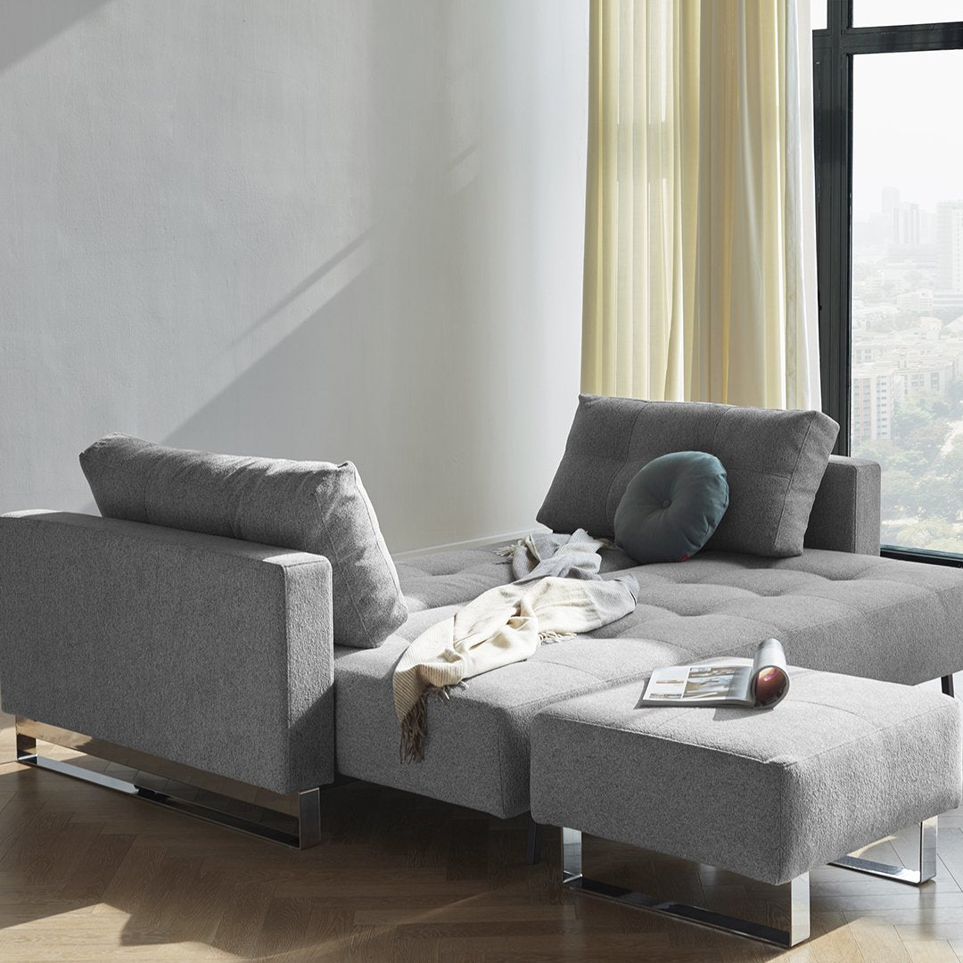 Cassius Deluxe Queen Sofa - Modern Upholstered Living Room Furniture for Small Spaces, Apartments & Home Theater Seating
