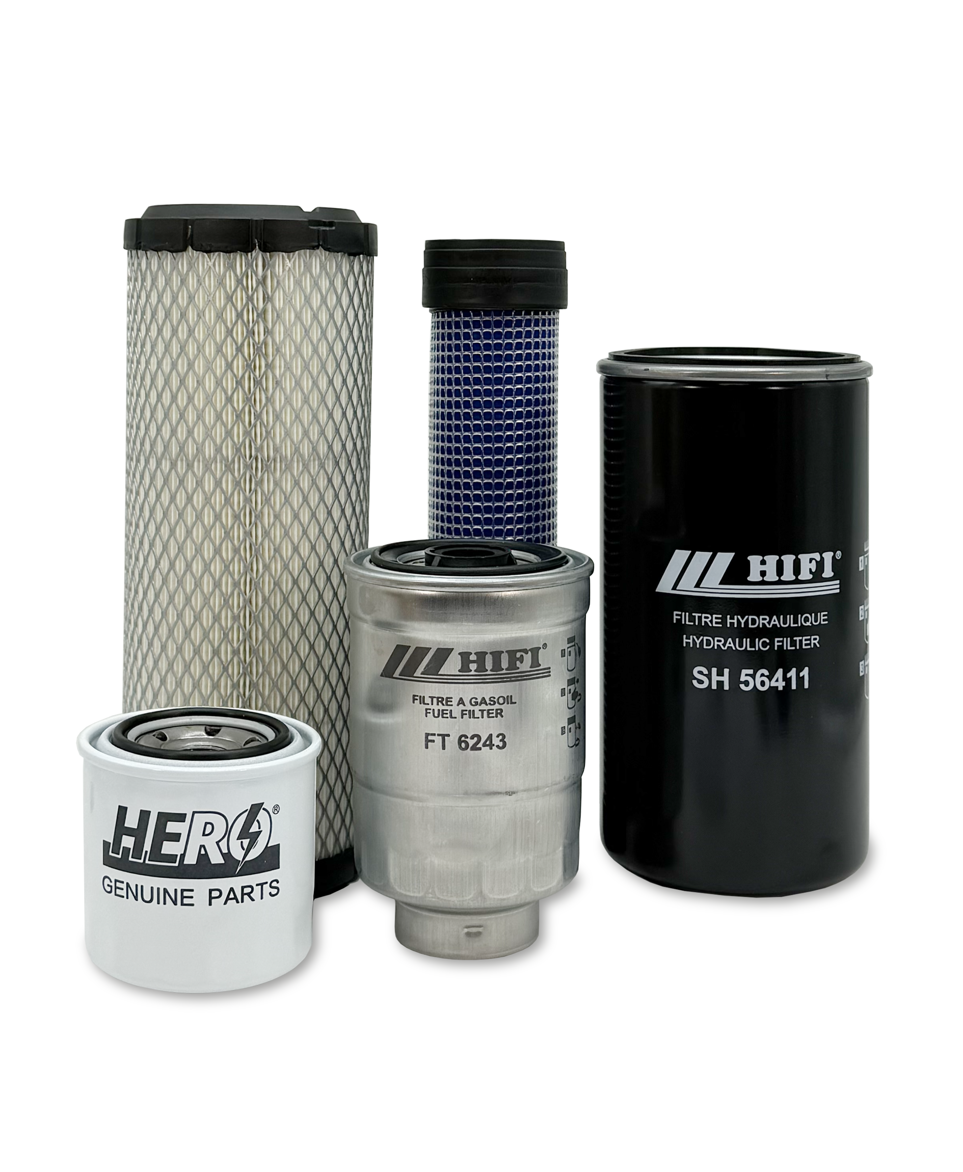 HERO® Maintenance Filter Kit for New Holland Boomer 50 Compact Tractor - Air, Oil & Fuel Filters Replacement Set - Perfect for Farm Equipment Maintenance & Tractor Upkeep