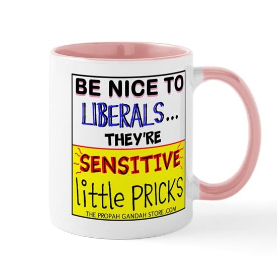 Be Nice To Liberals 11 oz Ceramic Coffee Mug & Tea Cup - Funny Political Gift for Liberals, Democrats & Progressives - Perfect for Coffee, Tea & Hot Beverages at Home, Office or Gifts